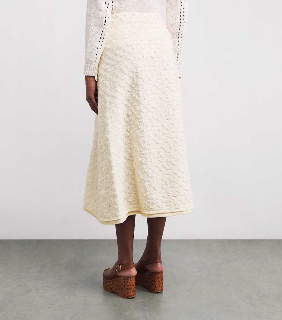 Cotton Josanna Midi Skirt IVORY Image 4