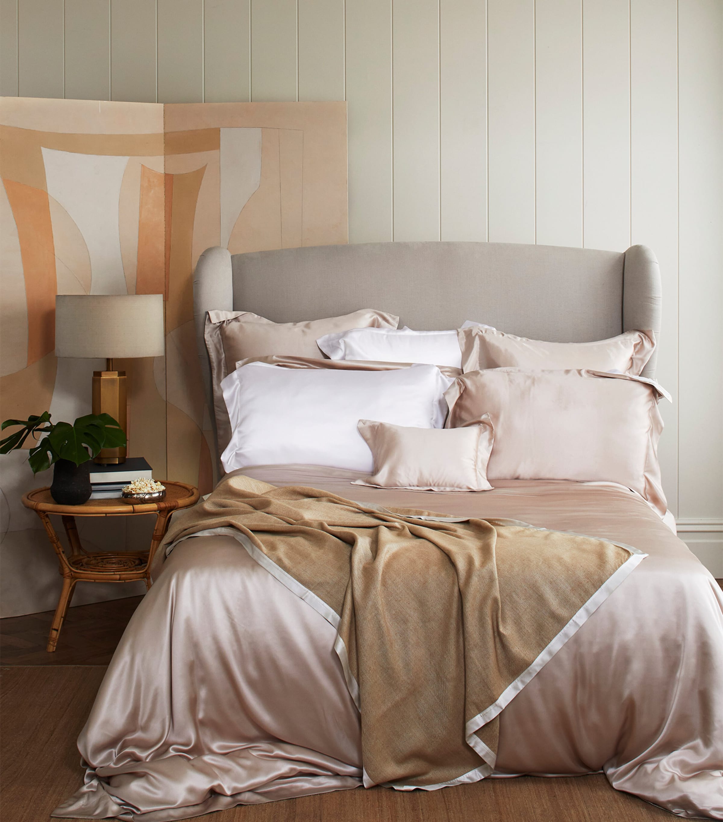Silk Square Pillowcase (65cm x 65cm) BLUSH Image 2
