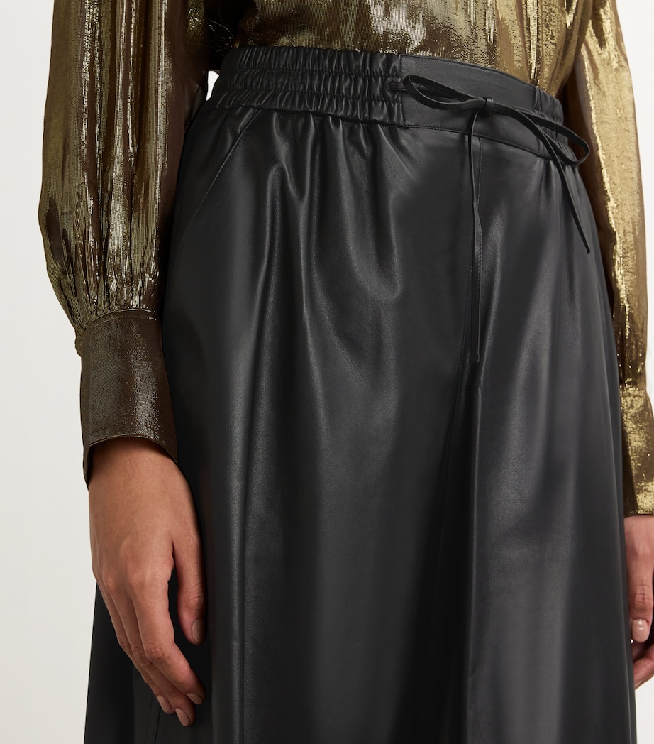 Lambskin Wide-Leg Trousers C99 Image 6