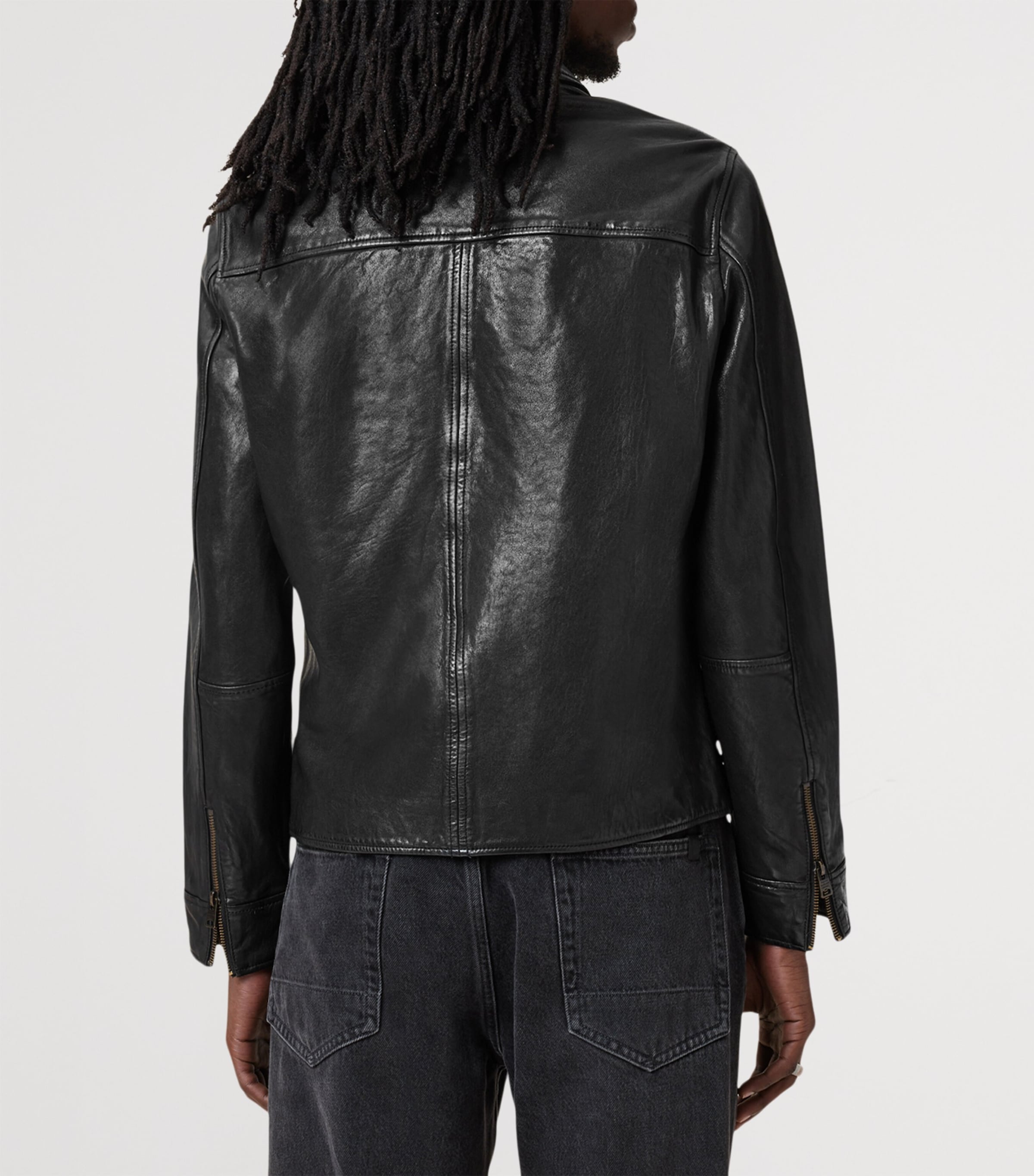 Leather Miller Jacket BLACK Image 5