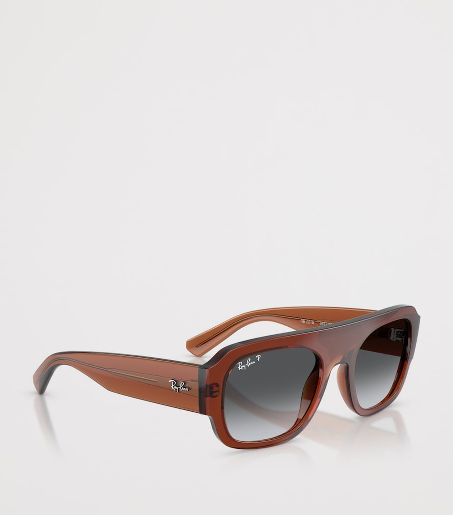 Ray-Ban RB2218 Irregular Sunglasses Brown Image 6
