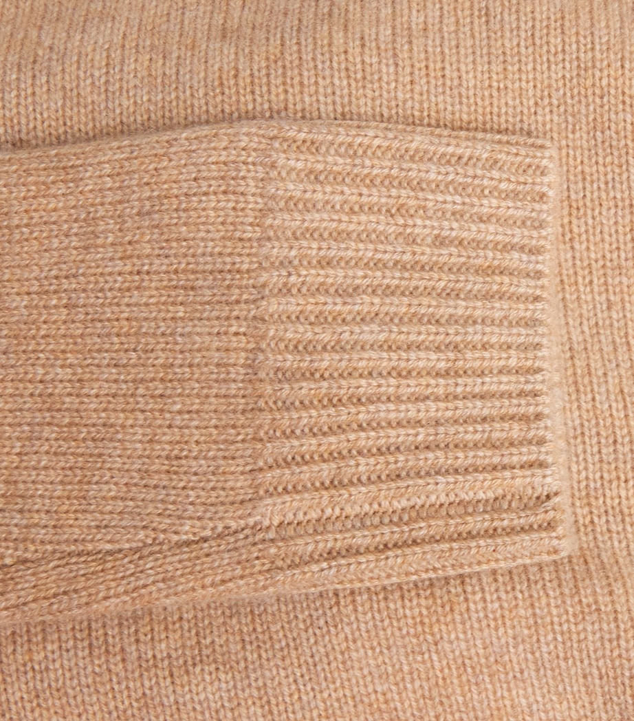 Cashmere Cropped Sweater CAMEL MELANGE Image 5