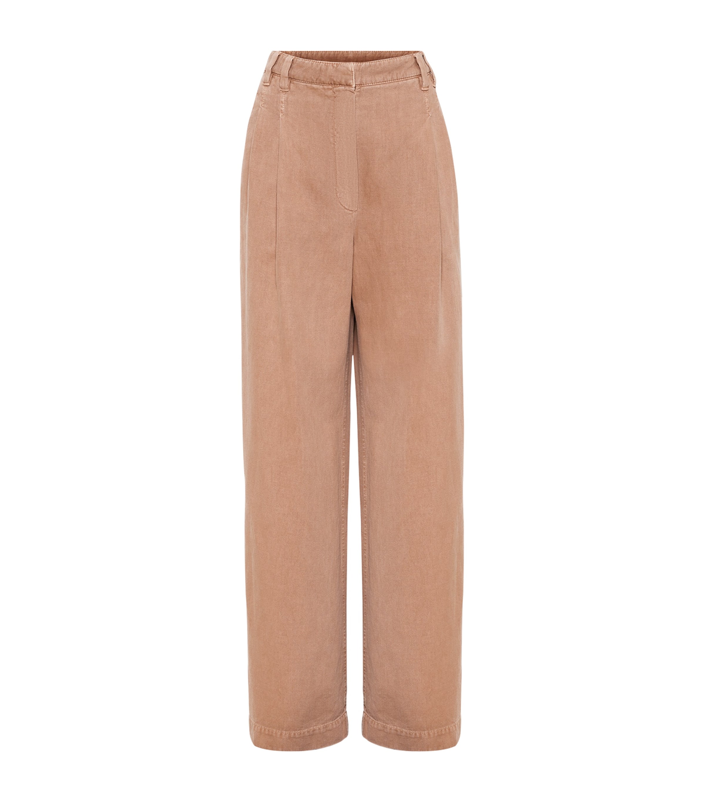 Brunello Cucinelli Garment-dyed Wide-leg Jeans In Red