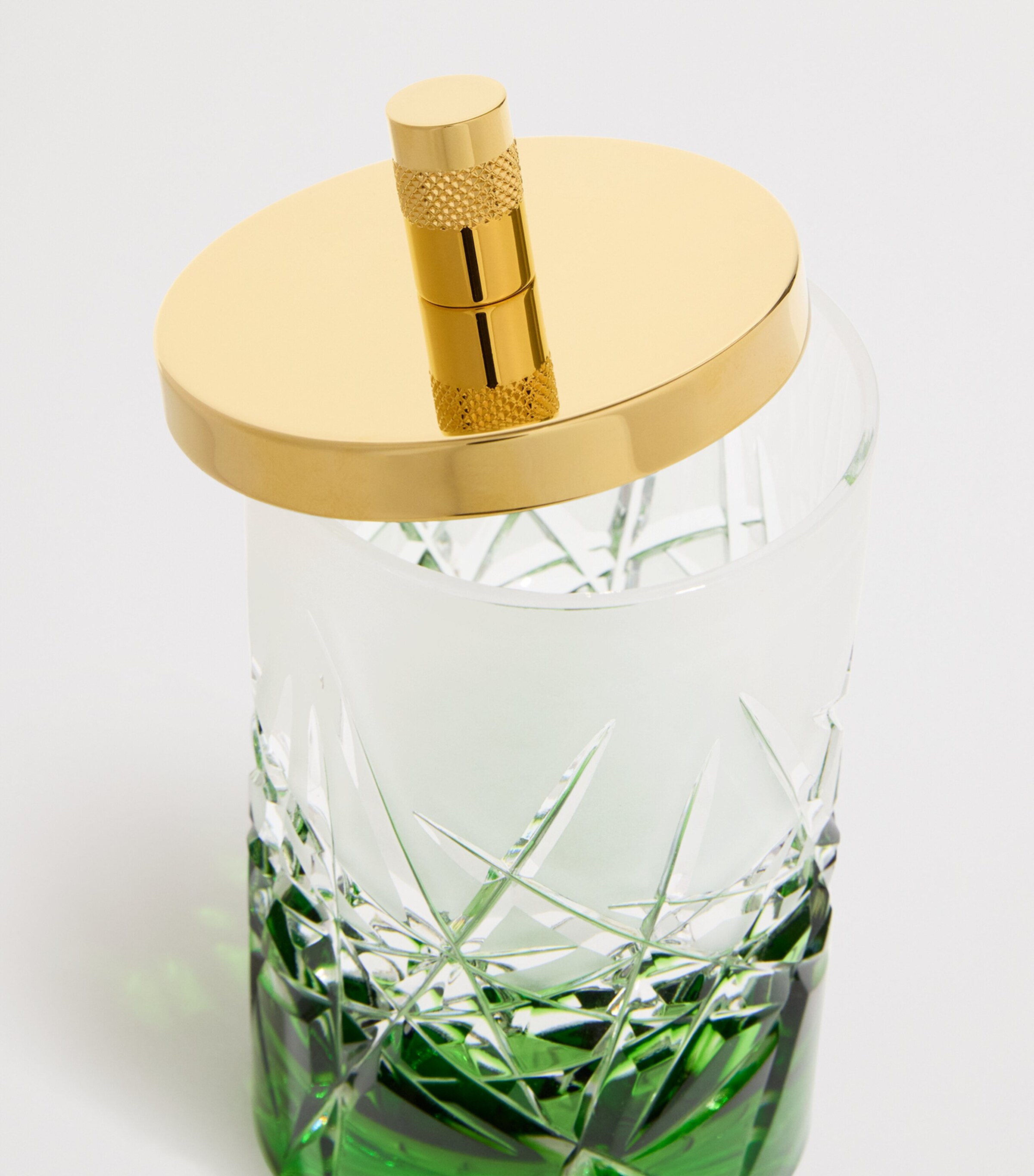 ZODIAC Crystal Ivy Green Jar With Lid Green/gold Image 3