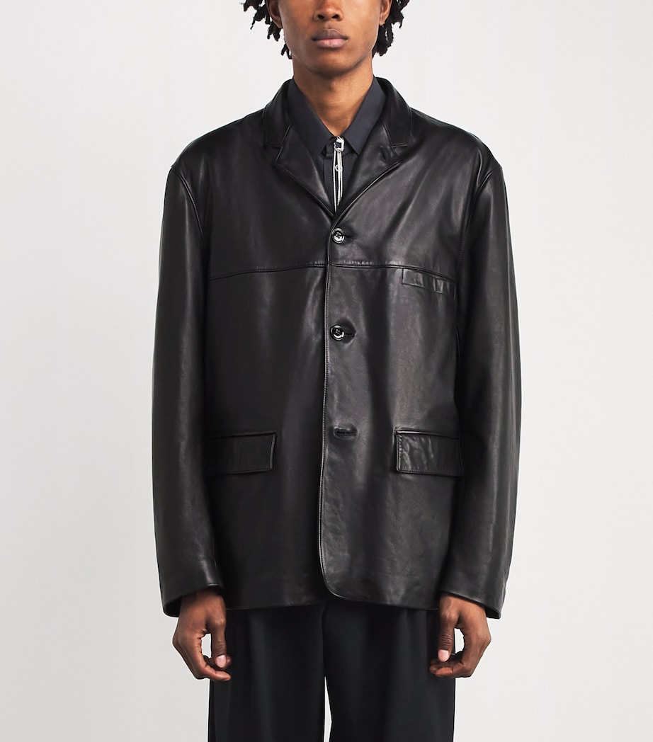 Leather Jacket BK999 BLACK Image 3