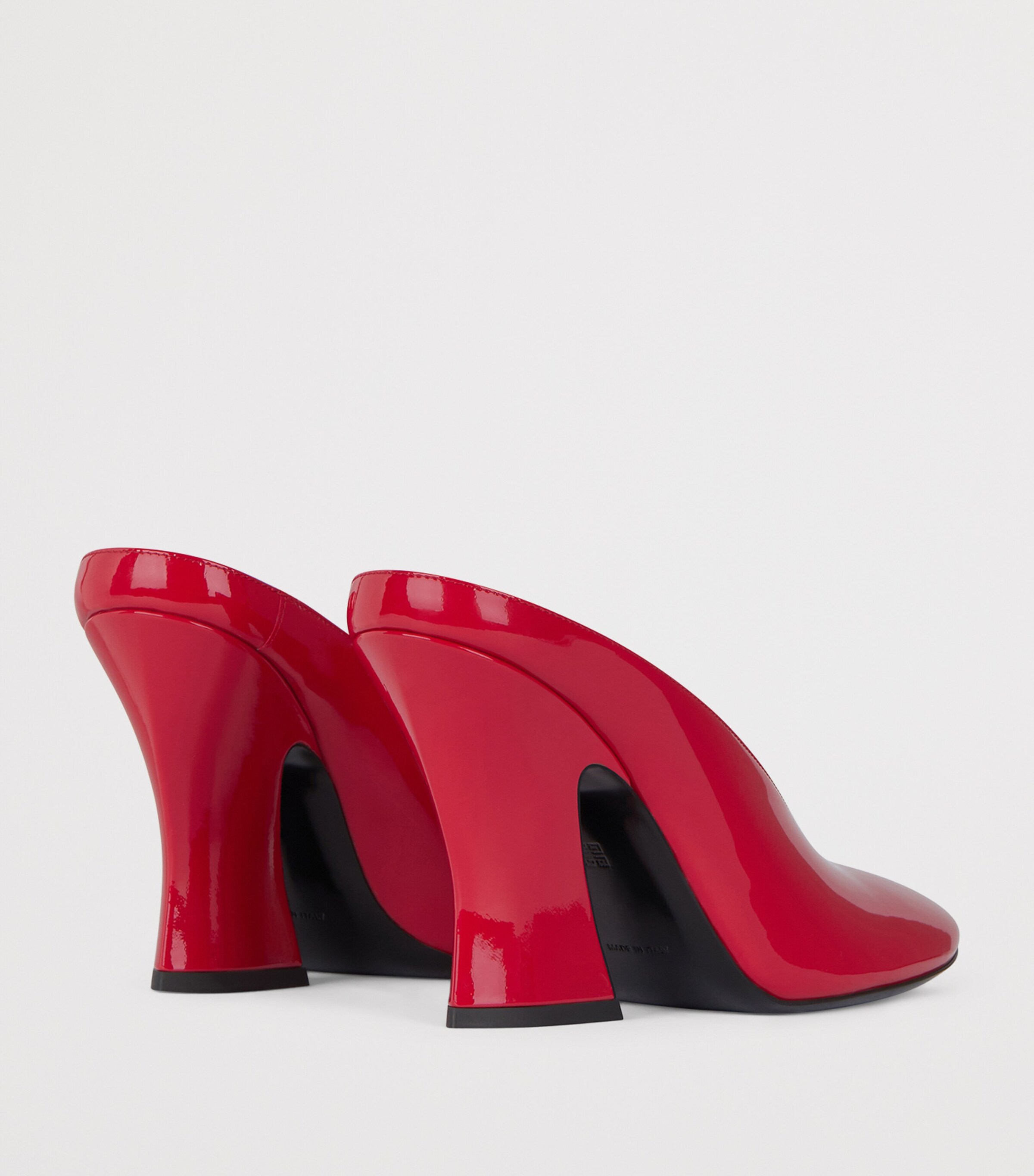 Patent Leather Sculptural Pumps 95 VERMILLON Image 4