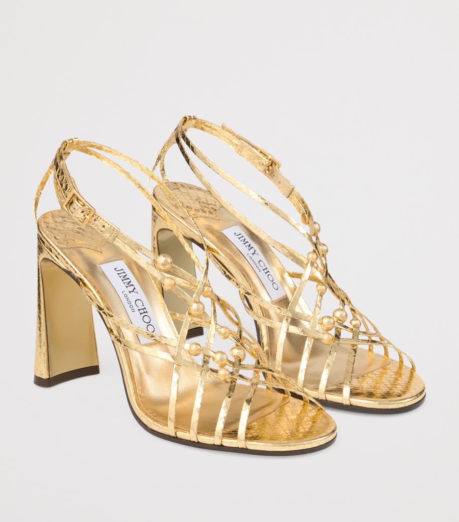 Felice 95 Leather Sandals LIGHT GOLD/GOLD Image 5