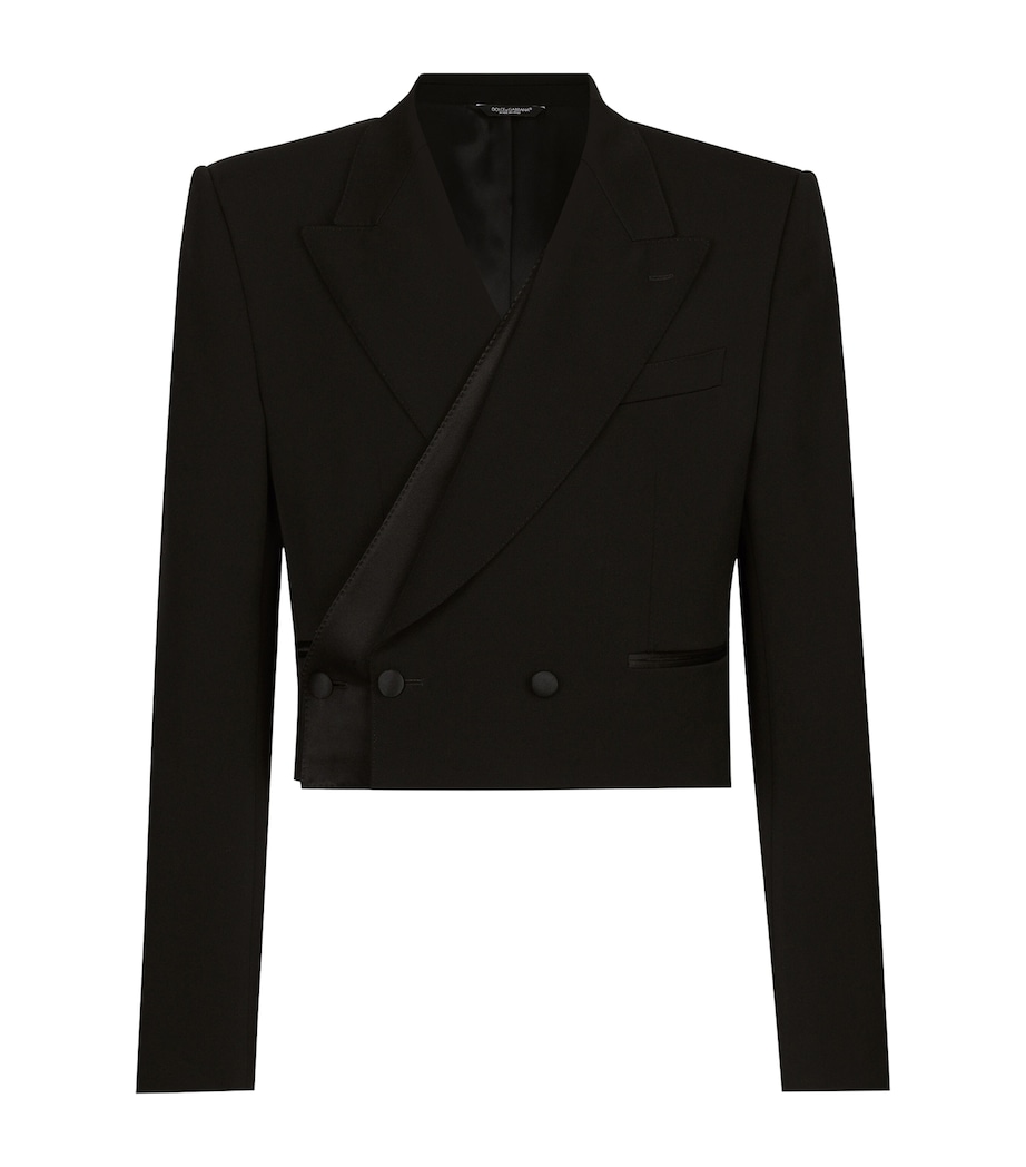 Double-Layer Double-Breasted Blazer N0000-BLACK Image 1