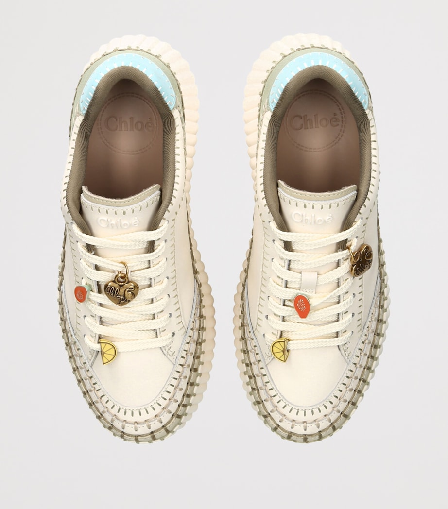 Chloé Nama Runner Platform Sneakers Turquoise Image 2