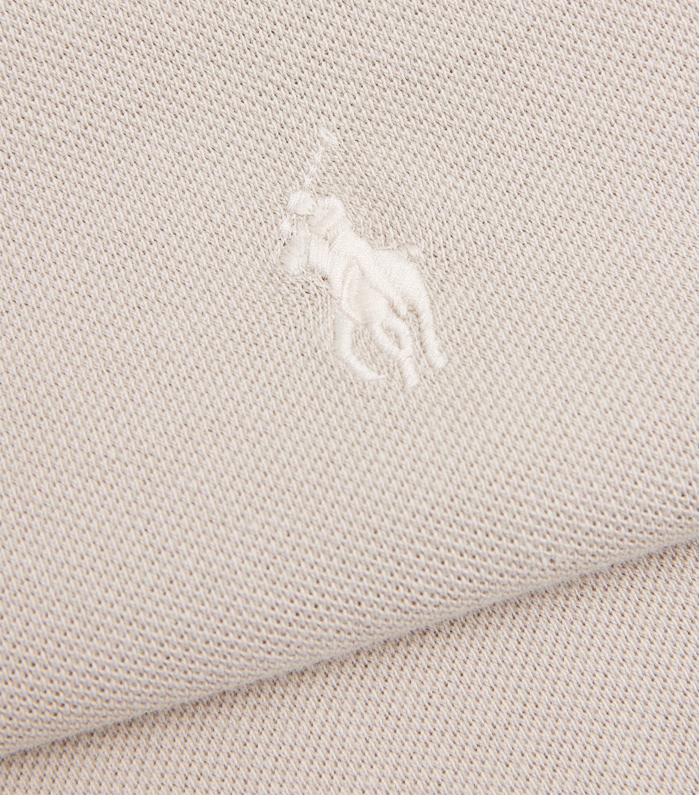 Polo Ralph Lauren Mens Cotton Mesh Polo Shirt Classic Stone Image 6
