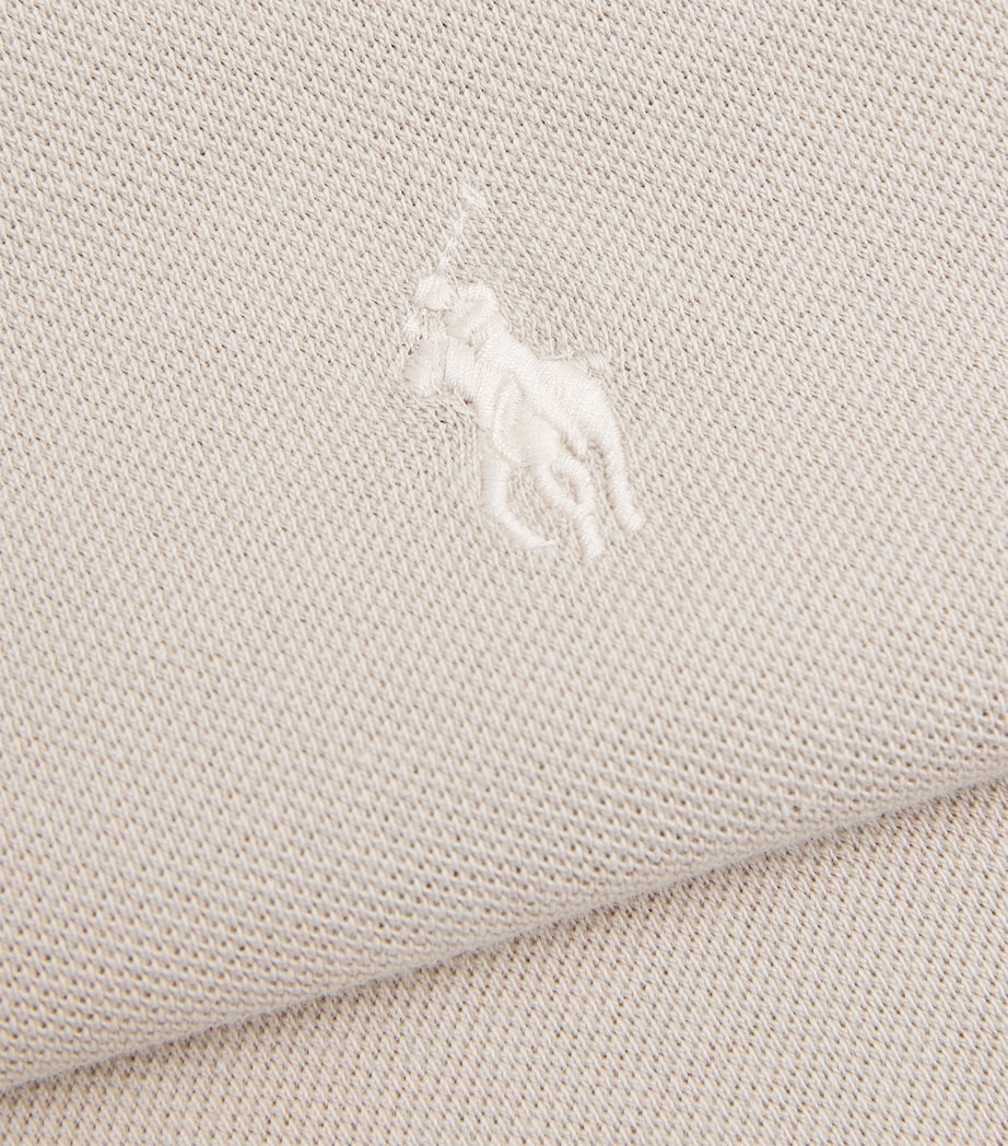 Polo Ralph Lauren Mens Cotton Mesh Polo Shirt Classic Stone Image 6