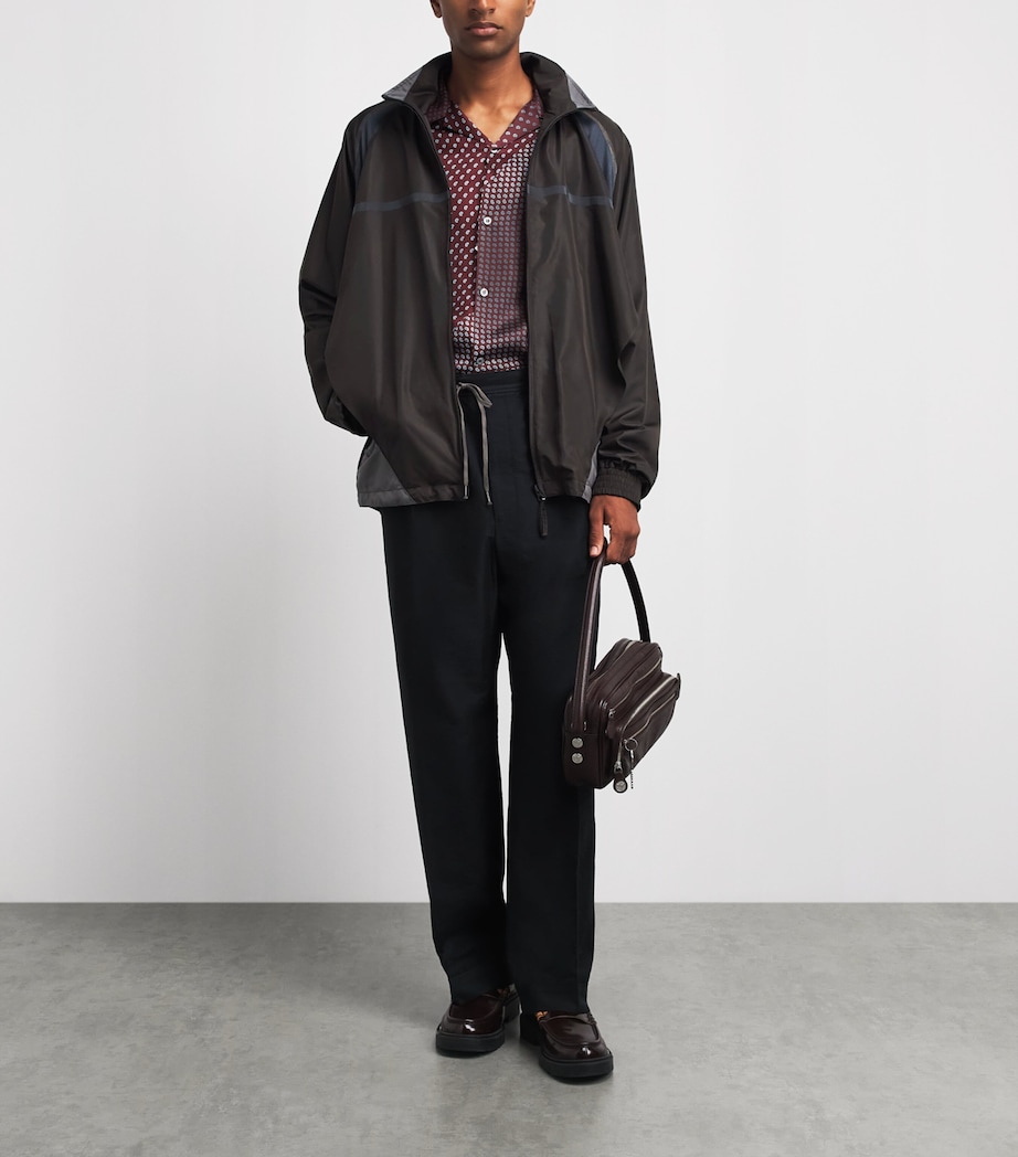 Maison Margiela Mens Contrast Panel Track jacket Dark Brown Image 2