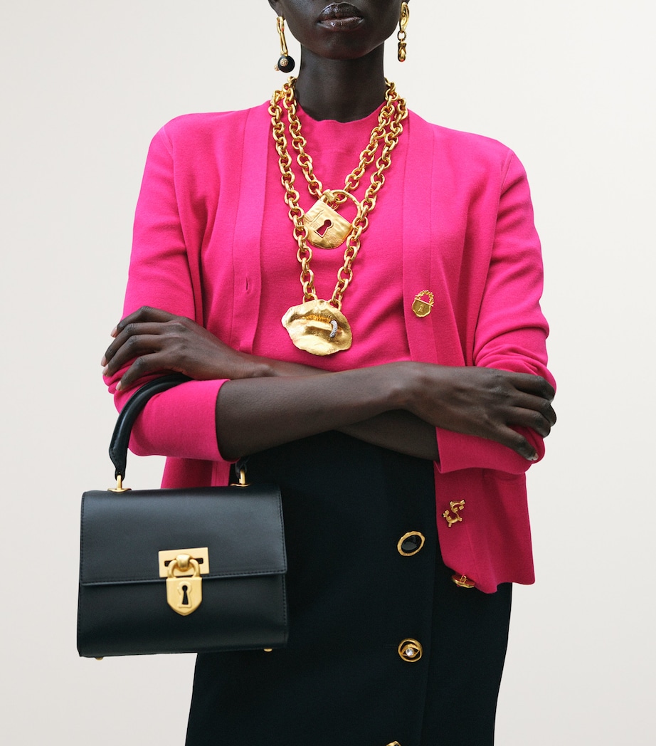 Chunky Padlock Necklace 001GOLD Image 2