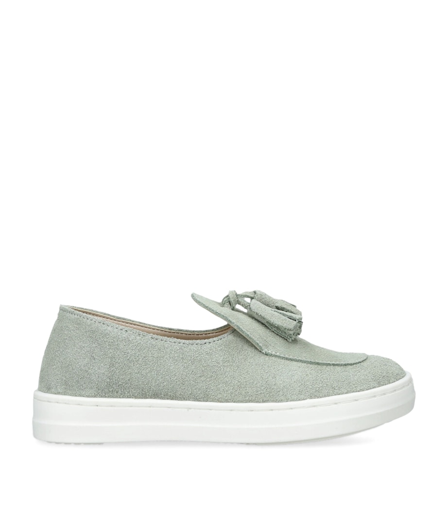 BabyWalker Suede Tassel Loafers Pale Green Image 1