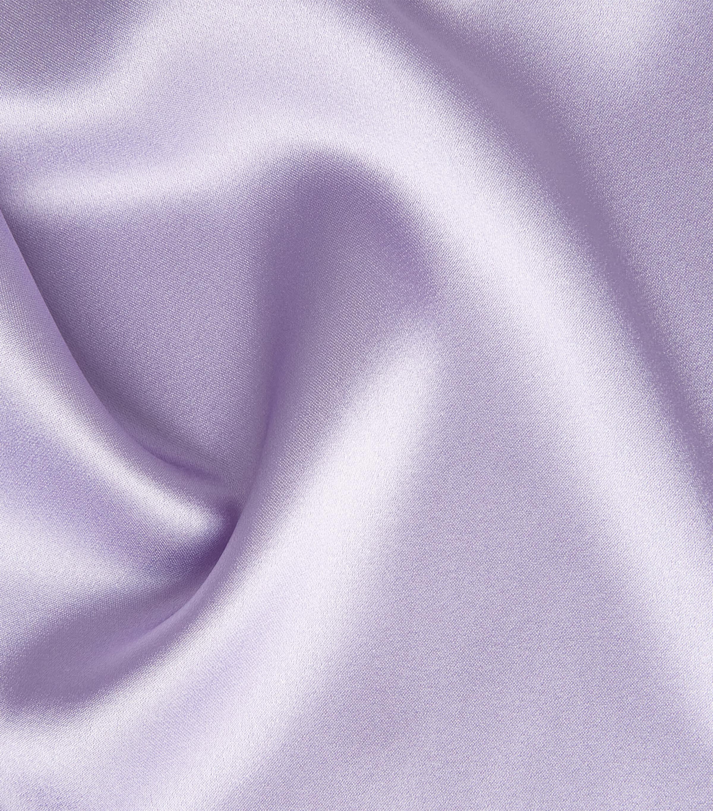 Rosamosario Womens Silk Lace-Trim Robe Lilac Image 6
