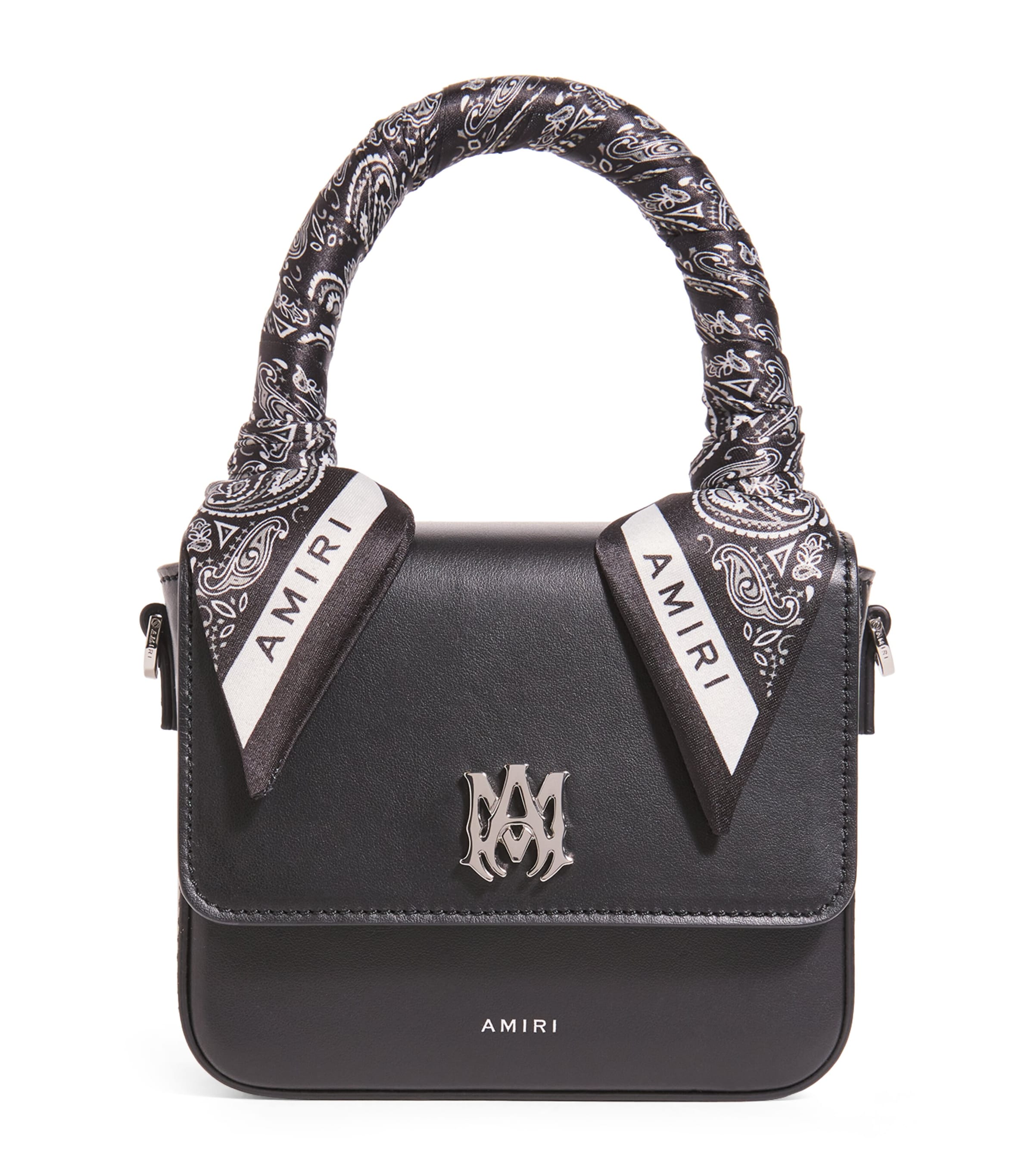 Amiri Leather Micro Ma Bag In Black