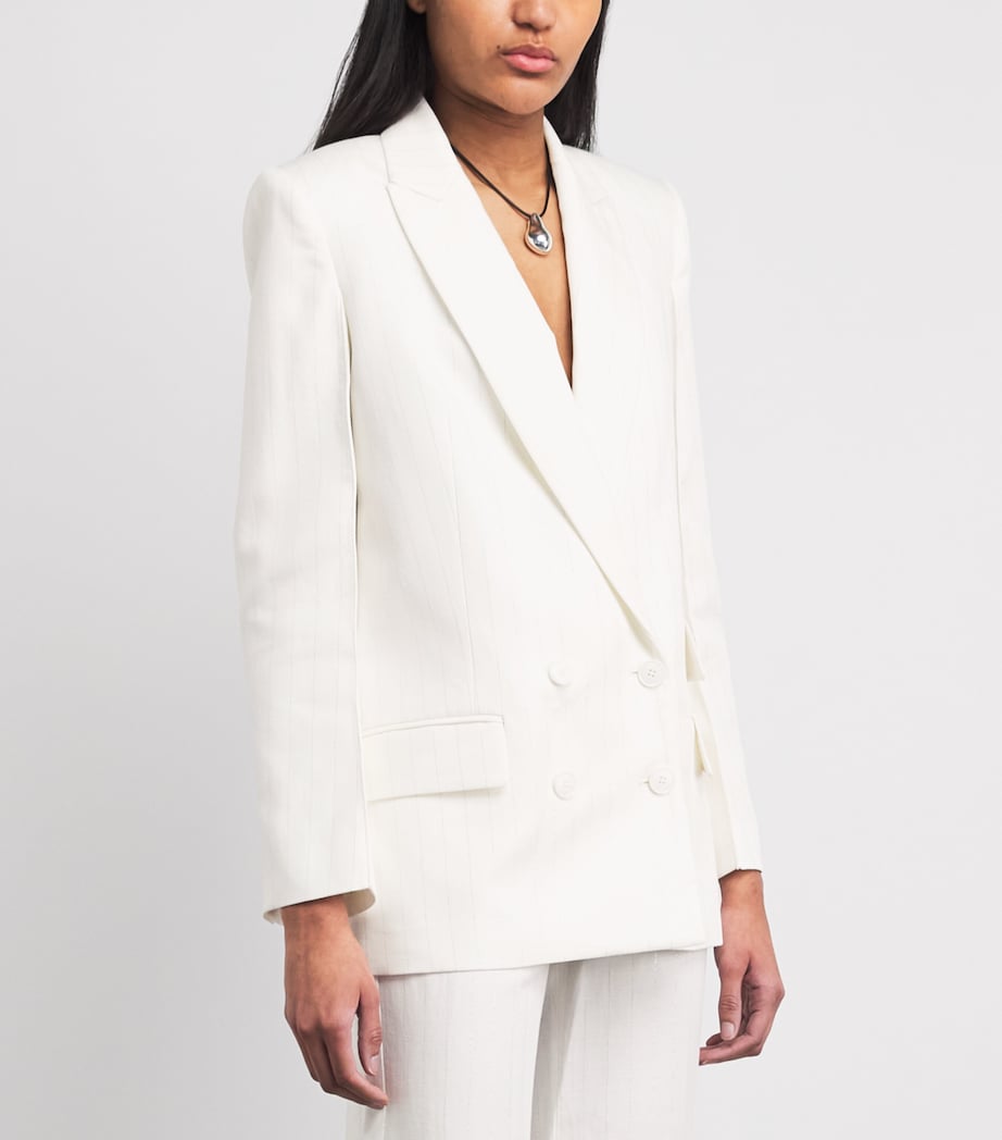 Double-Breasted Blazer WHITE Image 4