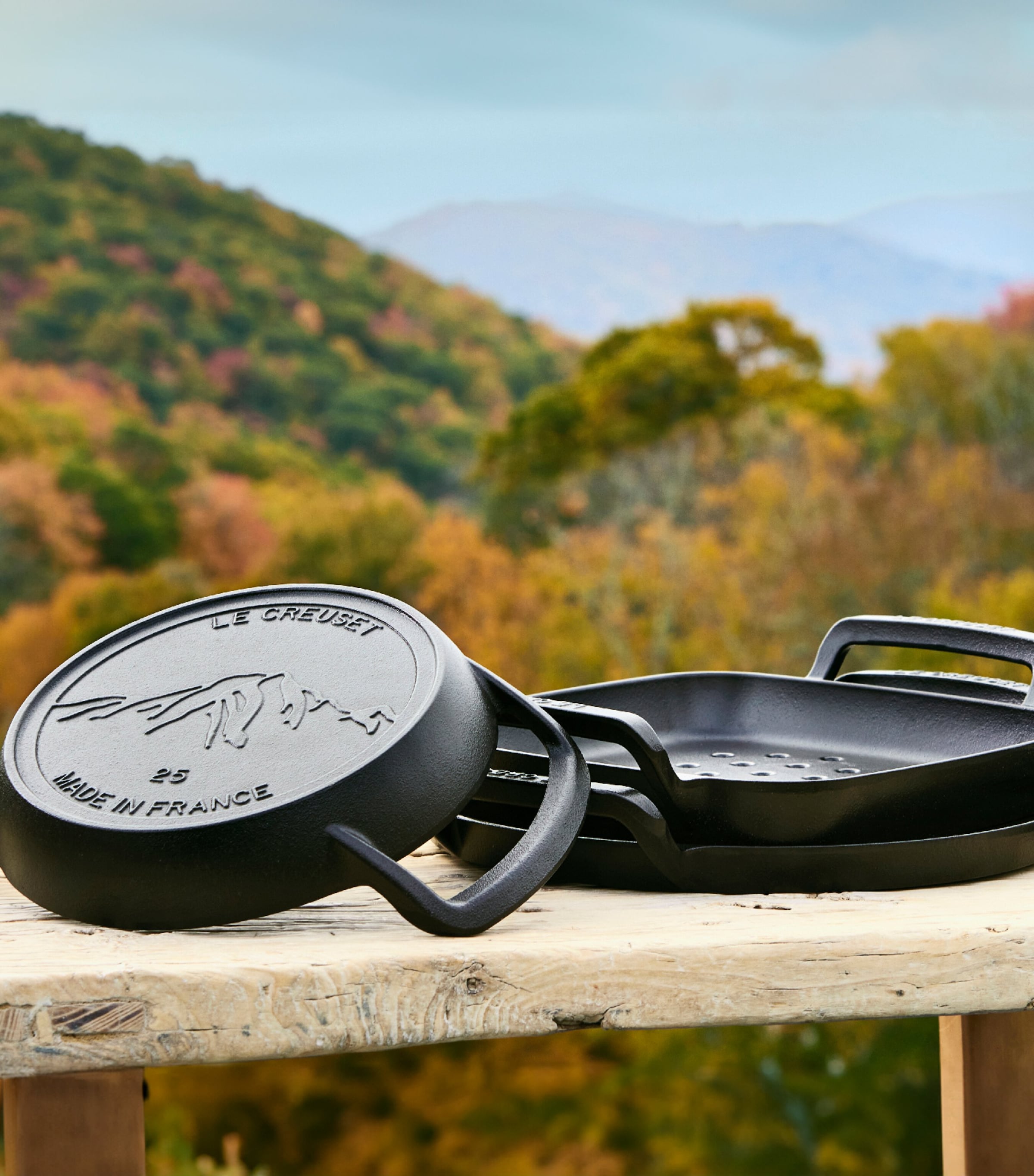 Cast Iron Outdoor Collection Round Skillet (25cm) SATIN BLACK Image 5