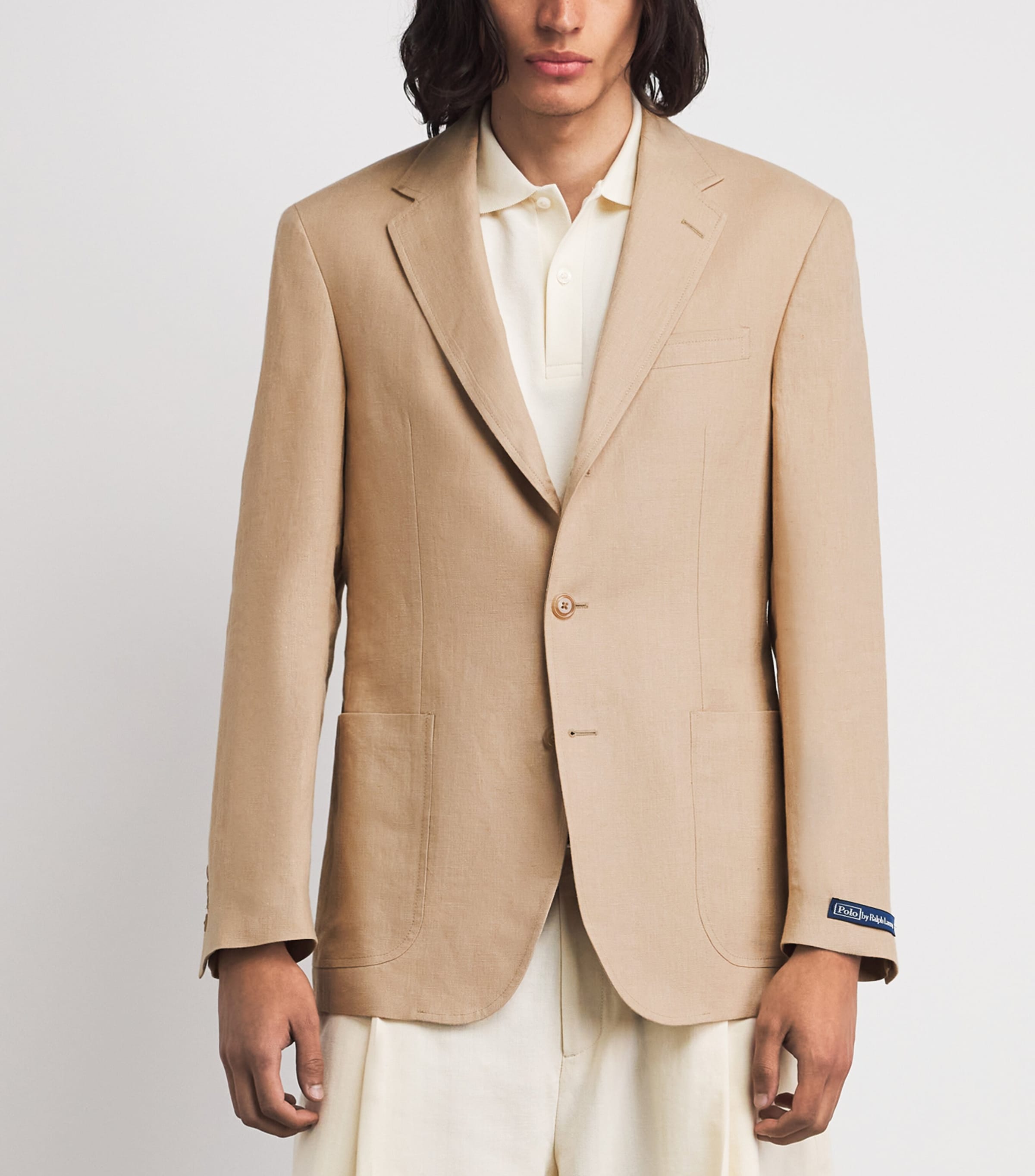 Polo Ralph Lauren Mens Linen Tailored Blazer Dune Tan Image 4