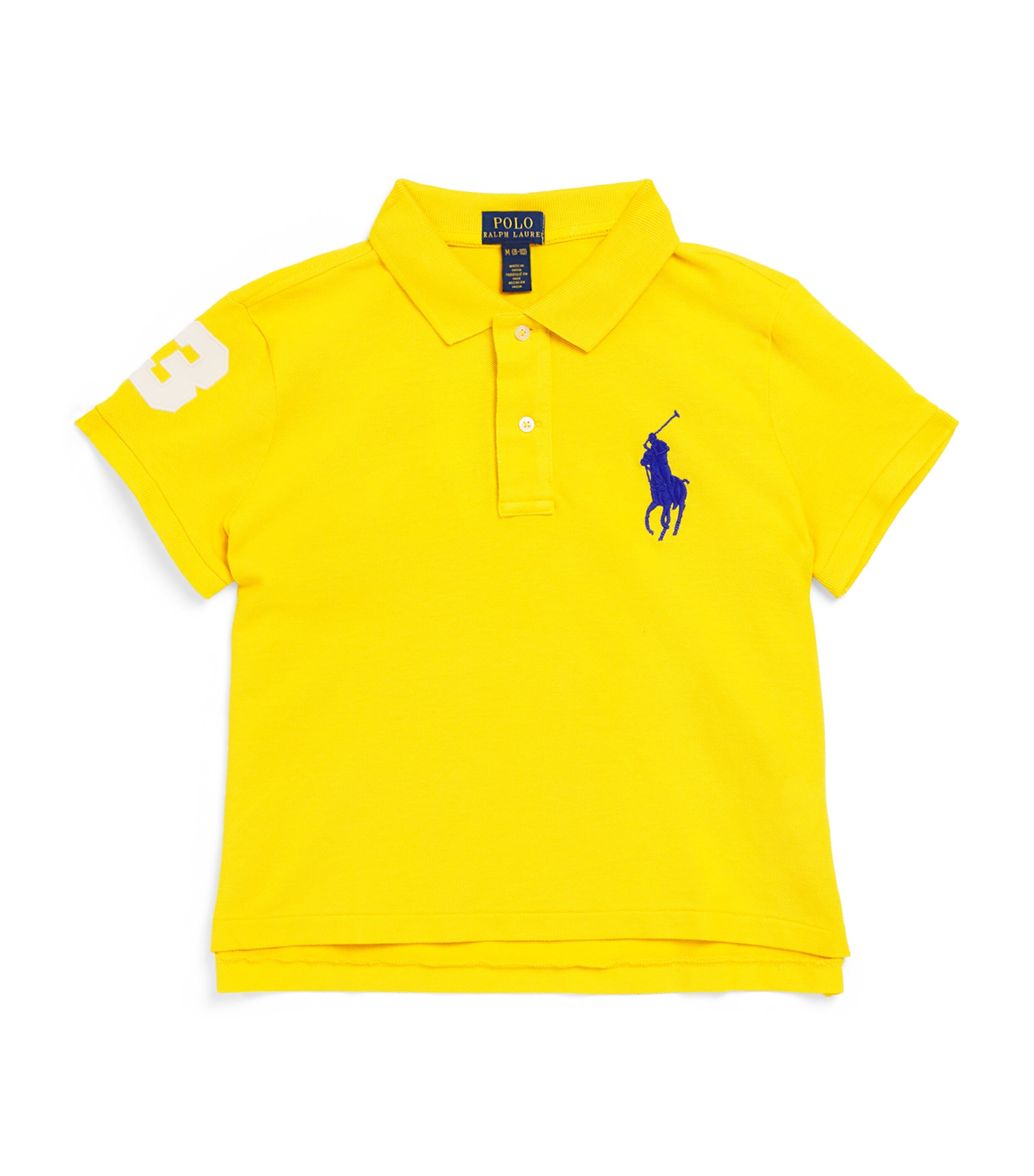 Cotton Big Pony Polo Shirt (7-14 Years) YELLOW Image 1