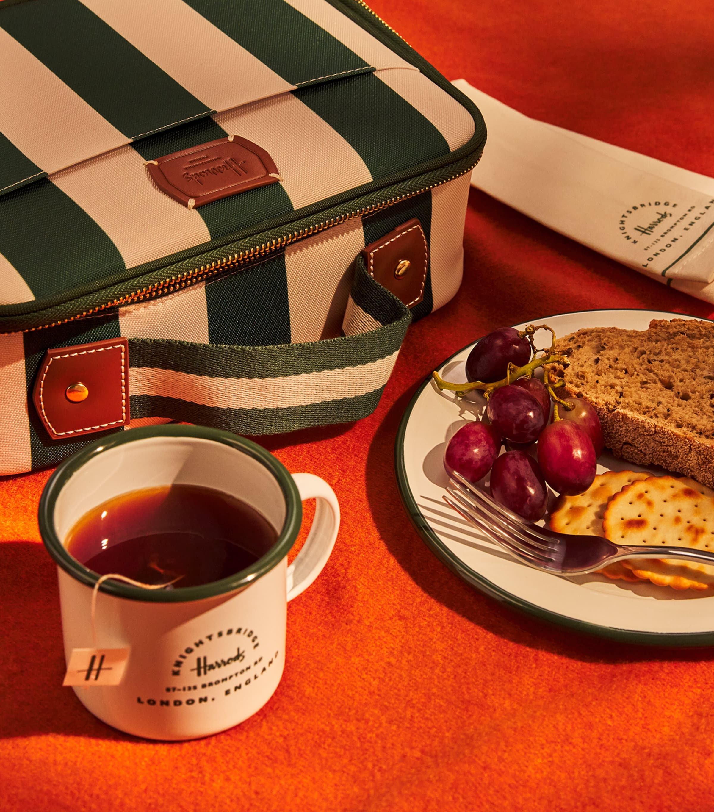 Striped Sandwich Box HARRODS GREEN Image 5