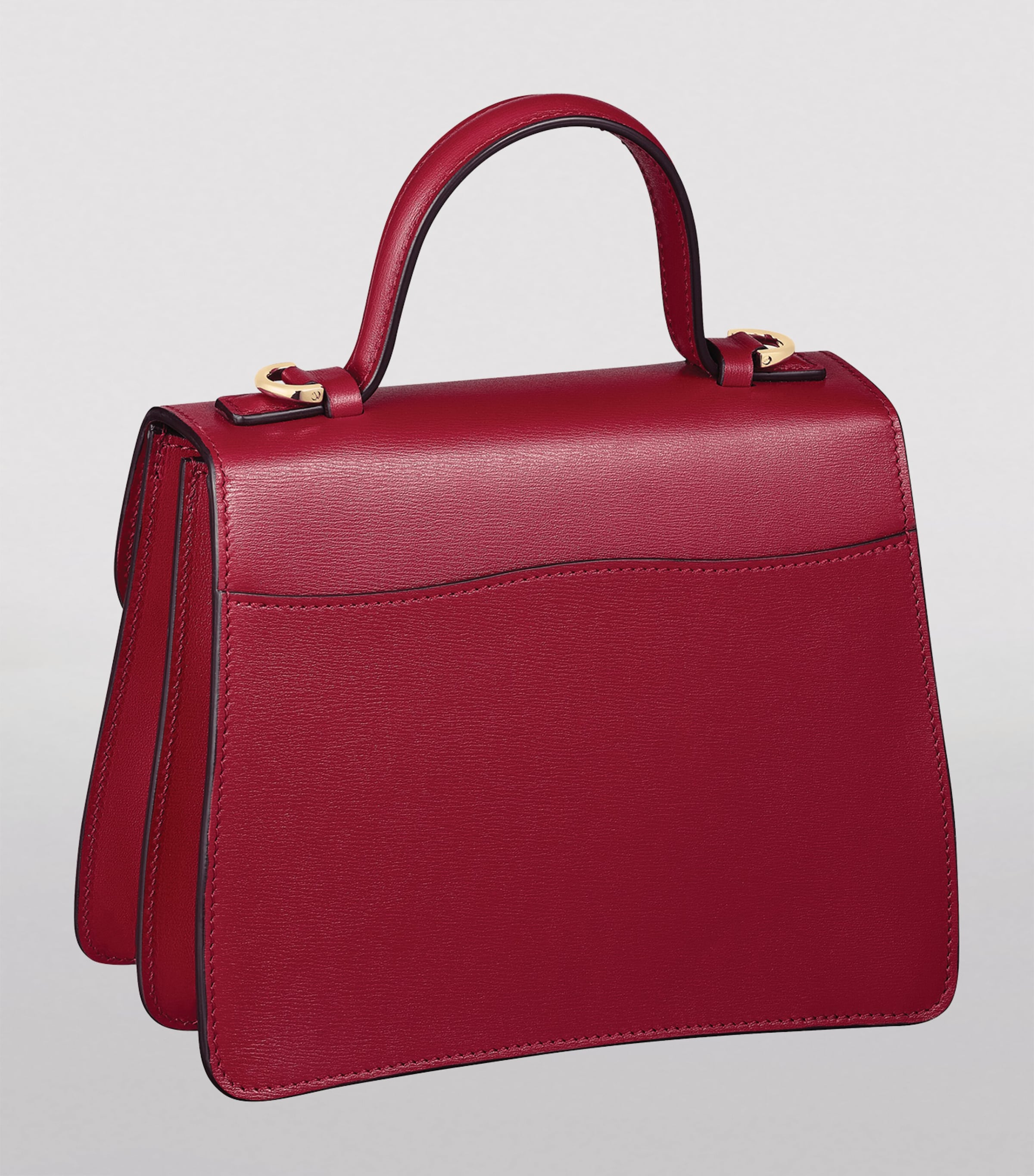 Leather Mini Panthère De Cartier Top-Handle Bag CHERRY RED Image 2