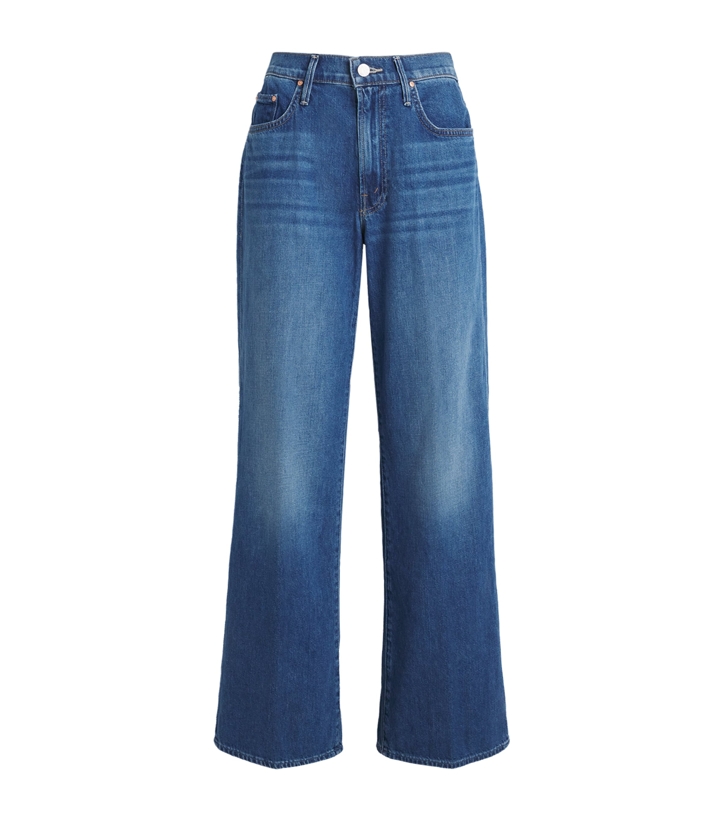 MOTHER Womens Maven Skimp Mid-Rise Straight Jeans Bip Big Tipper Image 1
