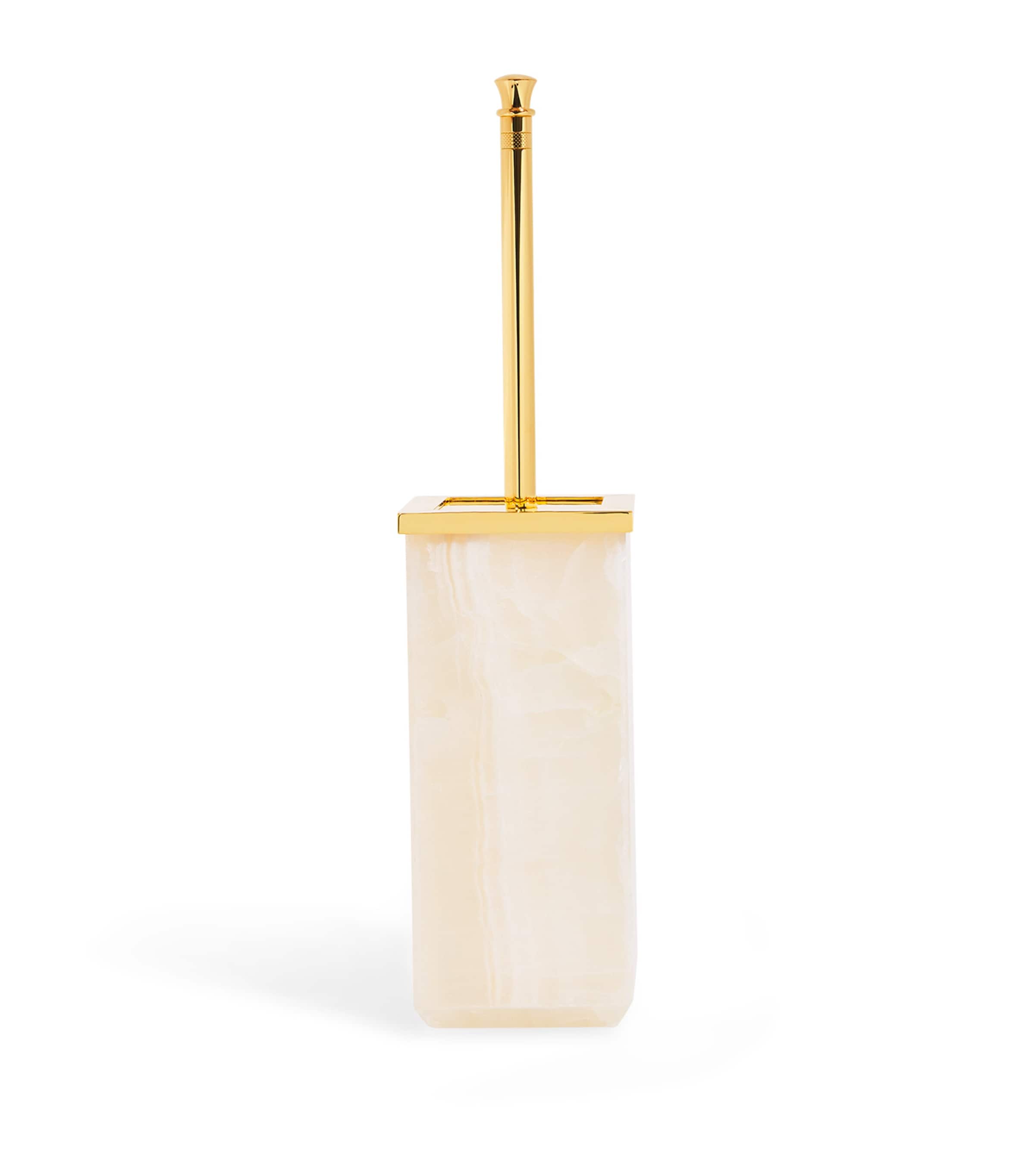 ZODIAC Onyx Toilet Brush Gold Image 1