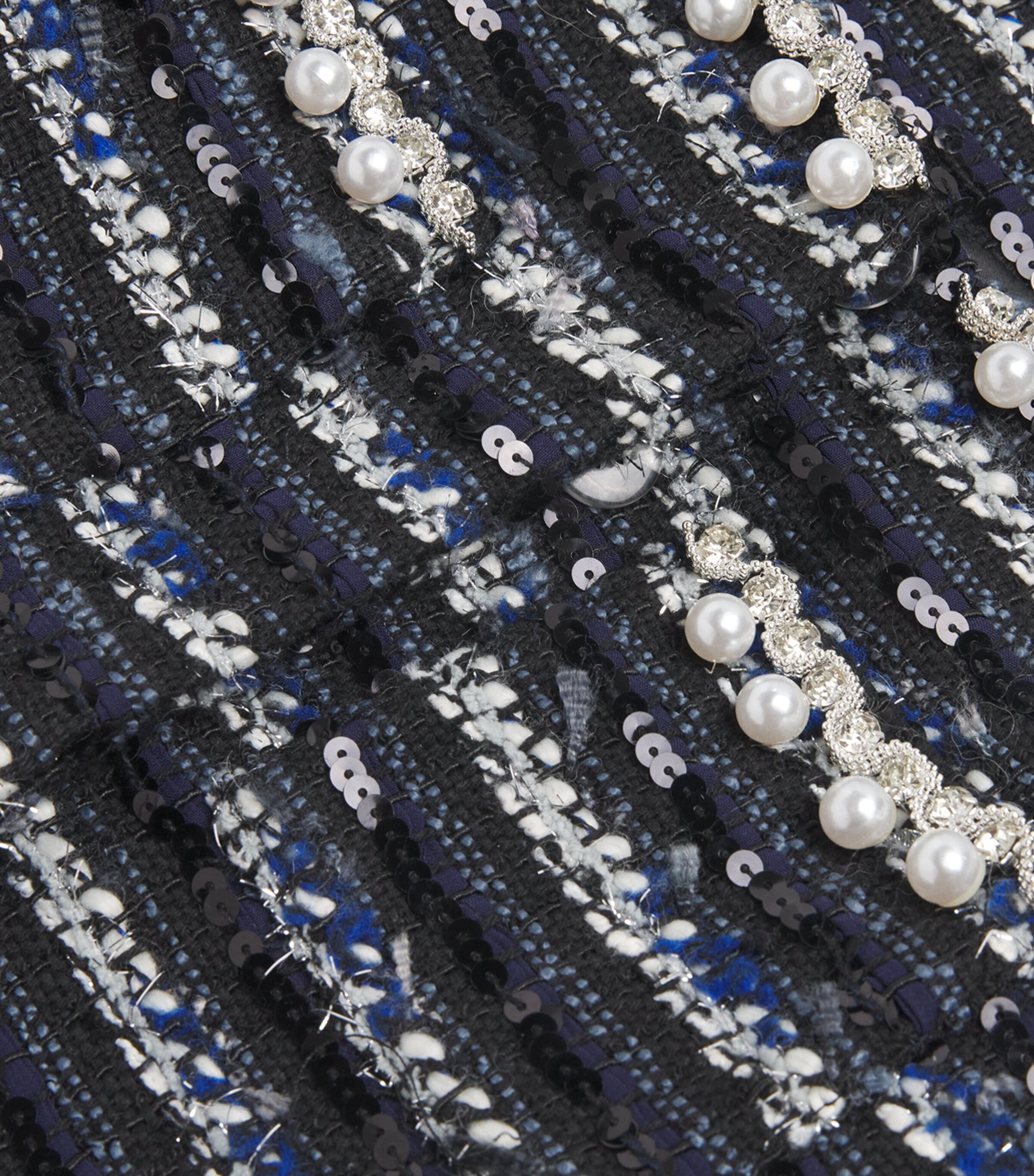 Bardot Junior Bouclé Embellished Lana Blazer (12-14 Years) Navy/black Image 4