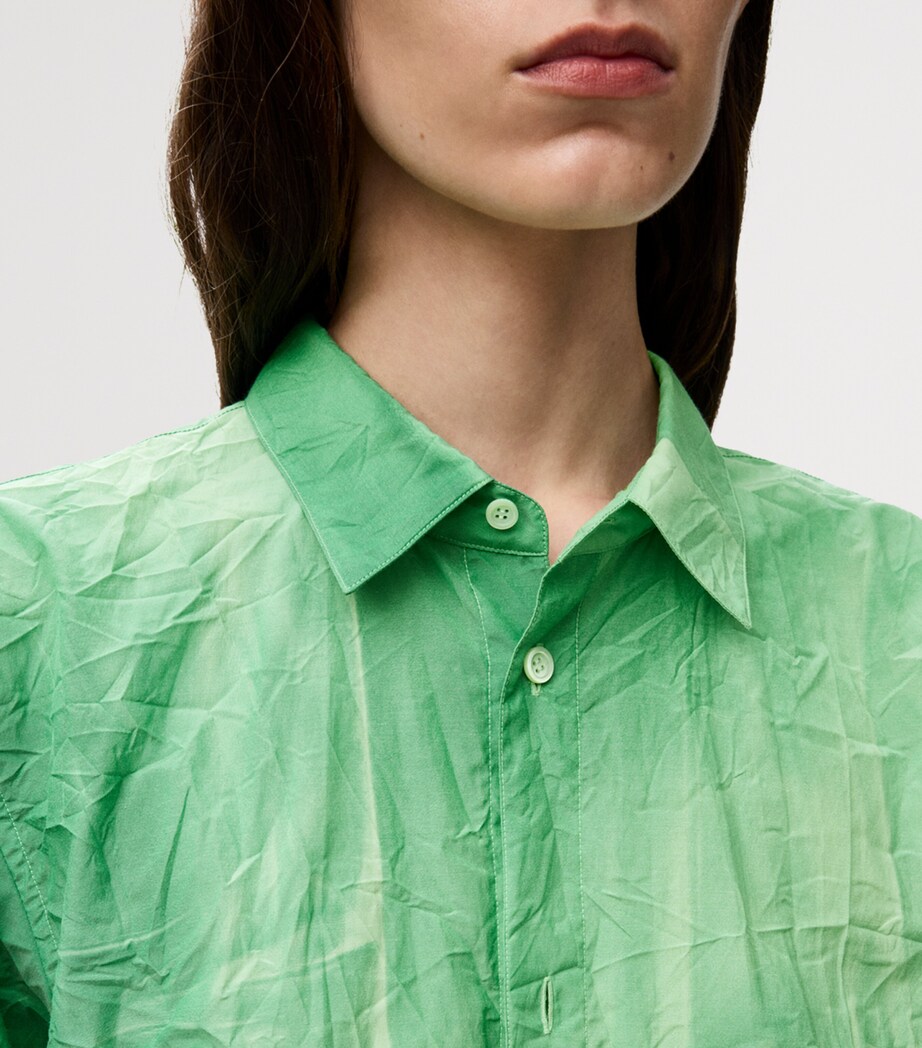 LOEWE Womens Cotton-Blend Gradient Shirt Green Image 4