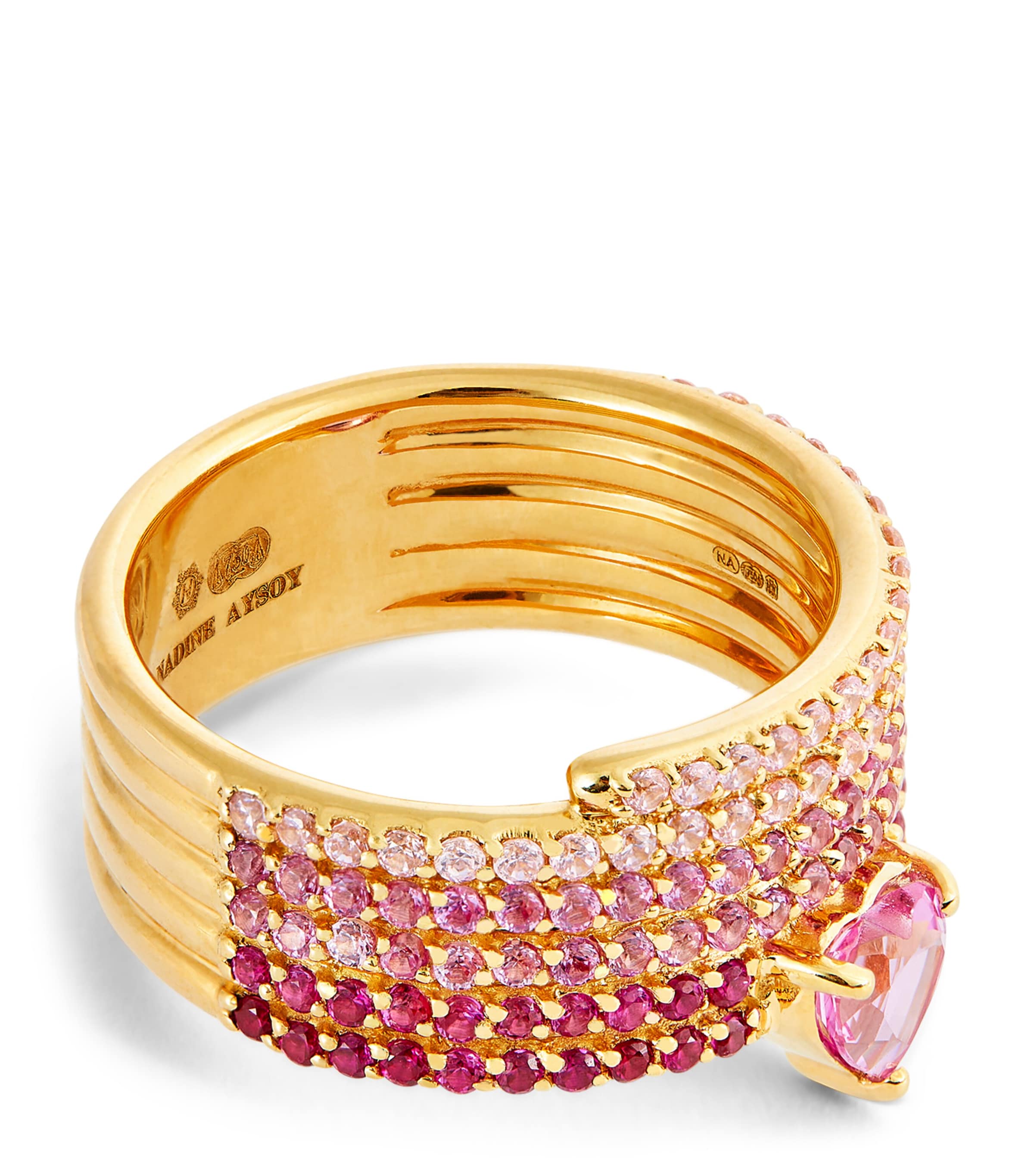 Nadine Aysoy Yellow Gold and Sapphire Le Cercle Ombré Ring Yellow Gold Image 1