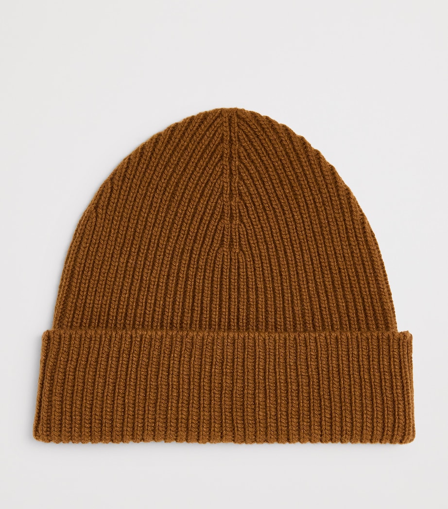 Cashmere Ribbed Beanie SB4620 DARK CAMEL Image 2