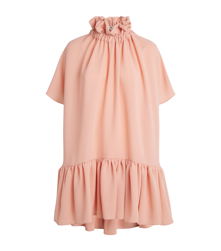 Edeline Lee Pink Ruff Mini Dress | Harrods UK