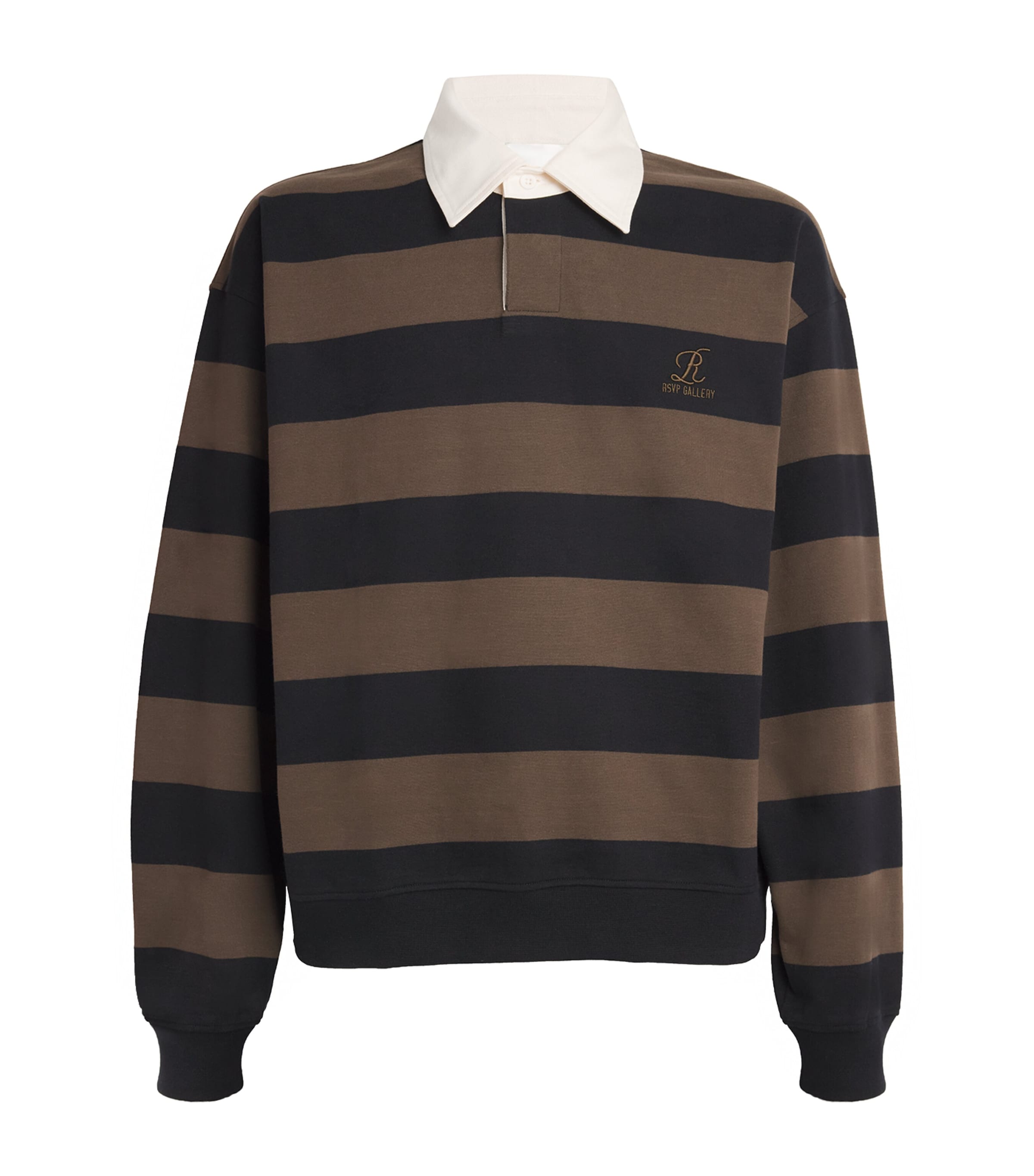 Shop Agolde X Rsvp Gallery Cotton Rugby Shirt In Green