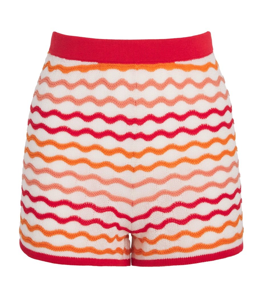 ESCVDO Womens Cotton Stripe Shorts Image 1
