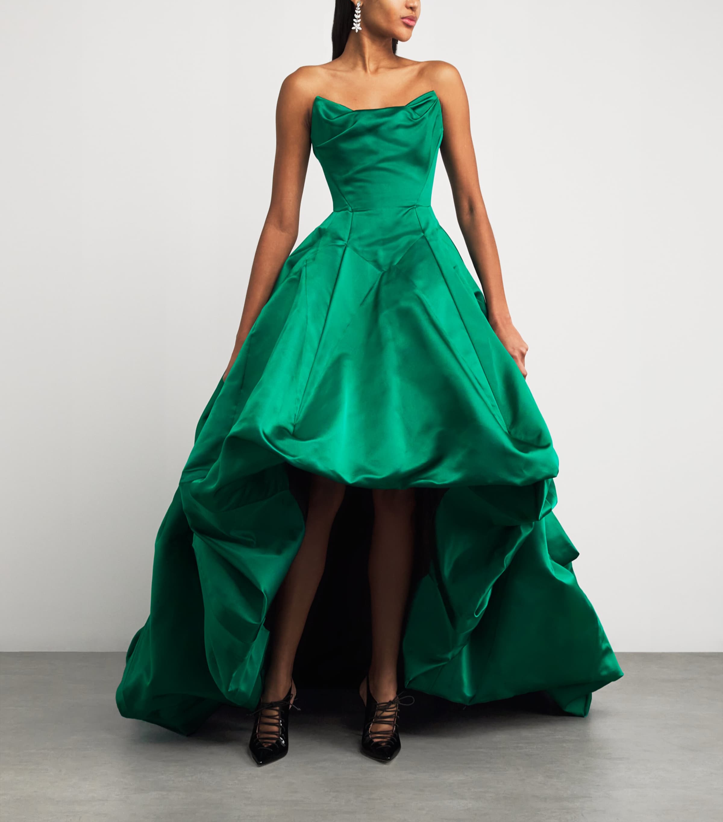 Silk Victoria Gown GREEN Image 2