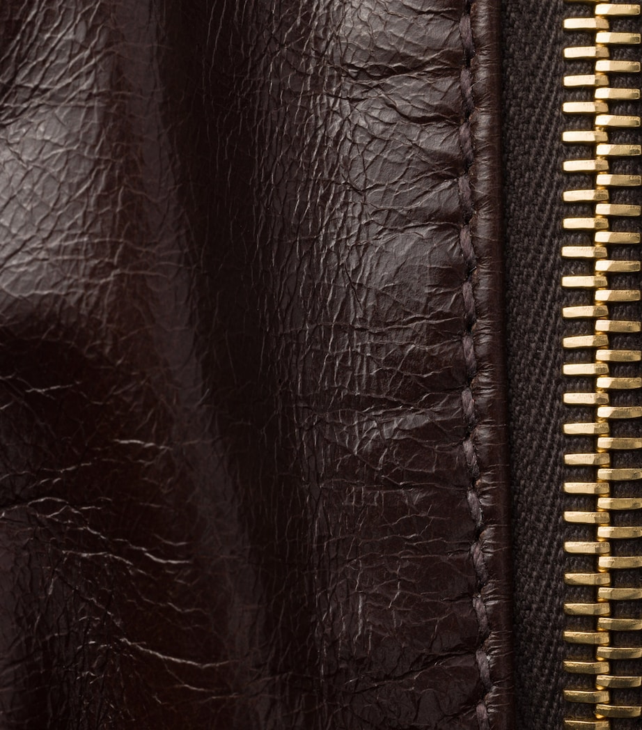 Mini Leather Dangle Top-Handle Bag F01D6 Image 5