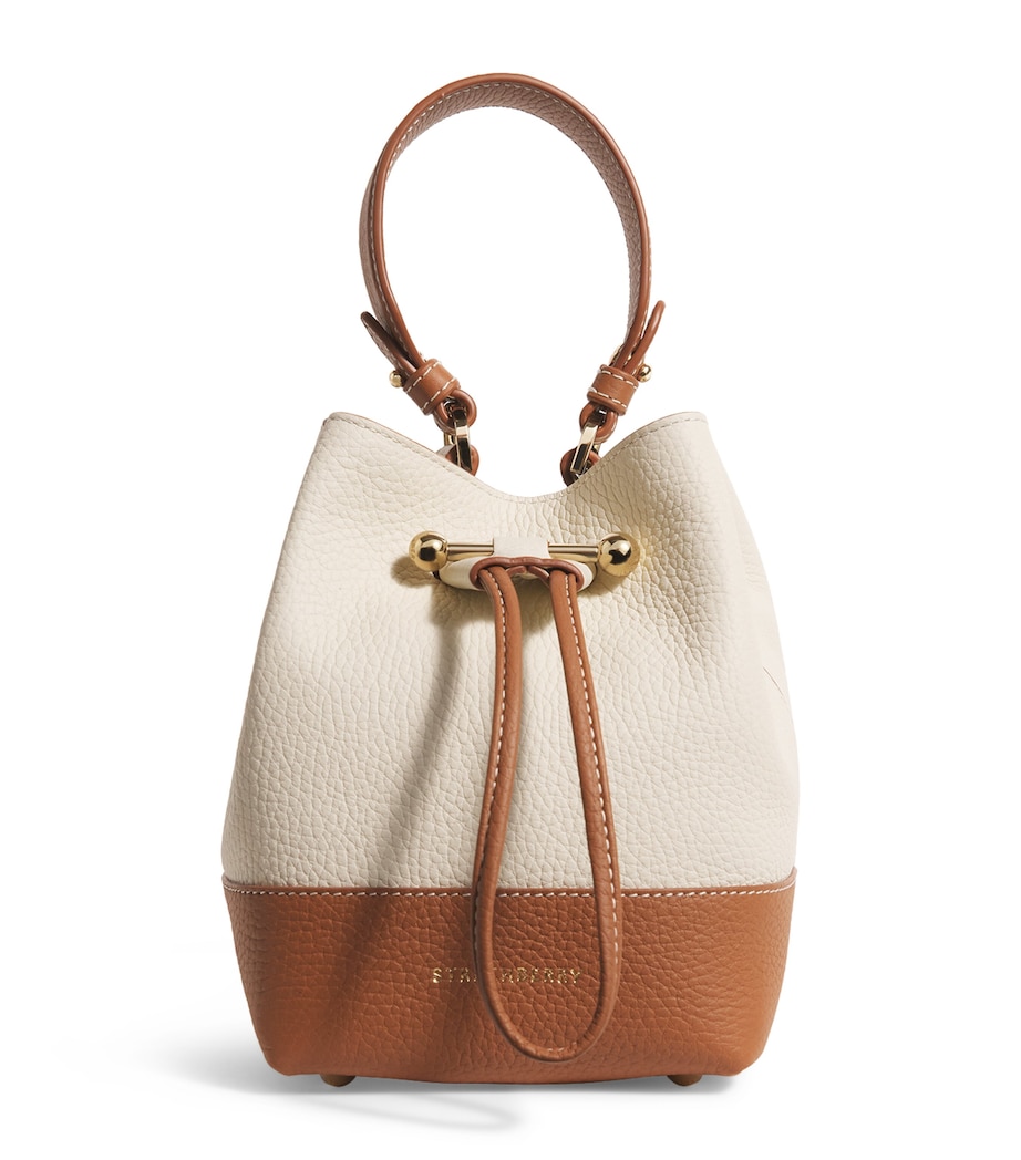 Leather Osette Top-Handle Bag VNLA/TAN-VNLA STITCH Image 1