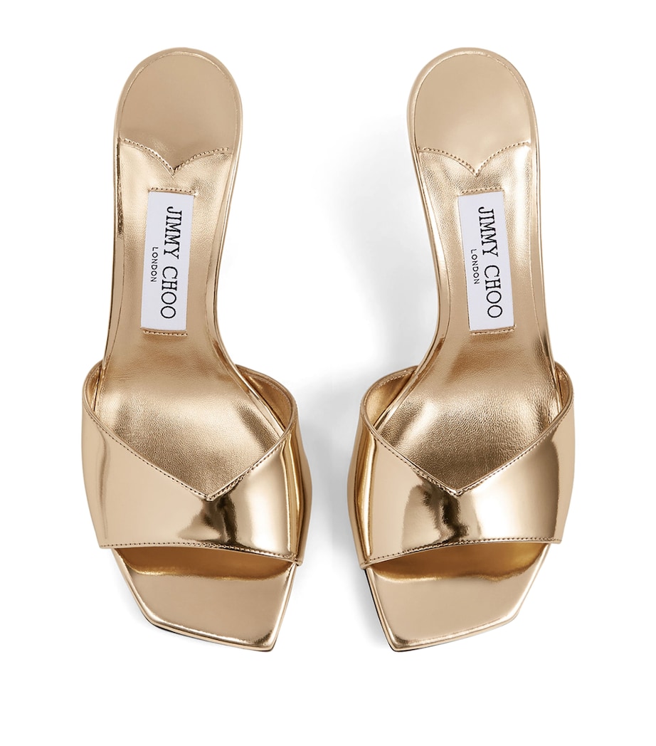 Skye 70 Metallic Leather Mules GOLD Image 3