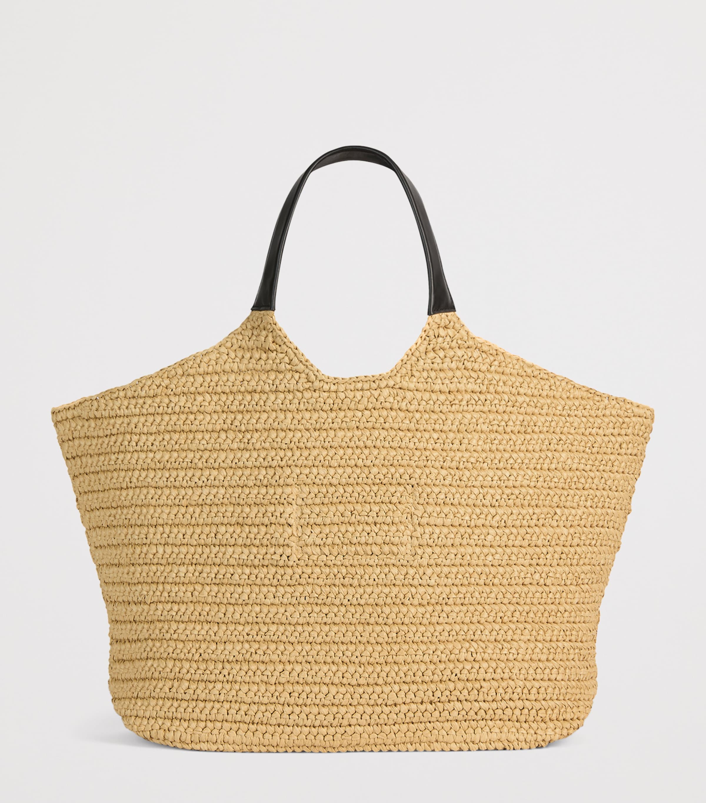 Balmain Faux Raffia Logo Tote Bag Naturel Image 5