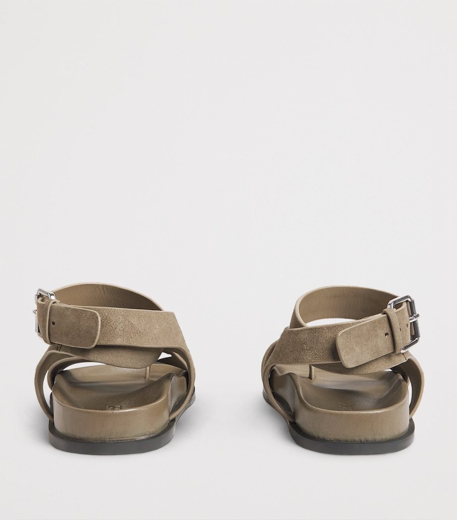 A.EMERY Suede Jalen Sandals Olive Suede Image 5