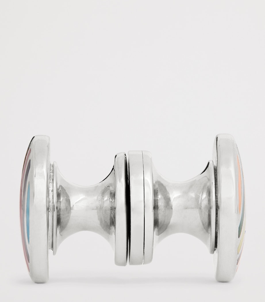 Paul Smith Signature Stripe Round Cufflinks Coloured Image 4
