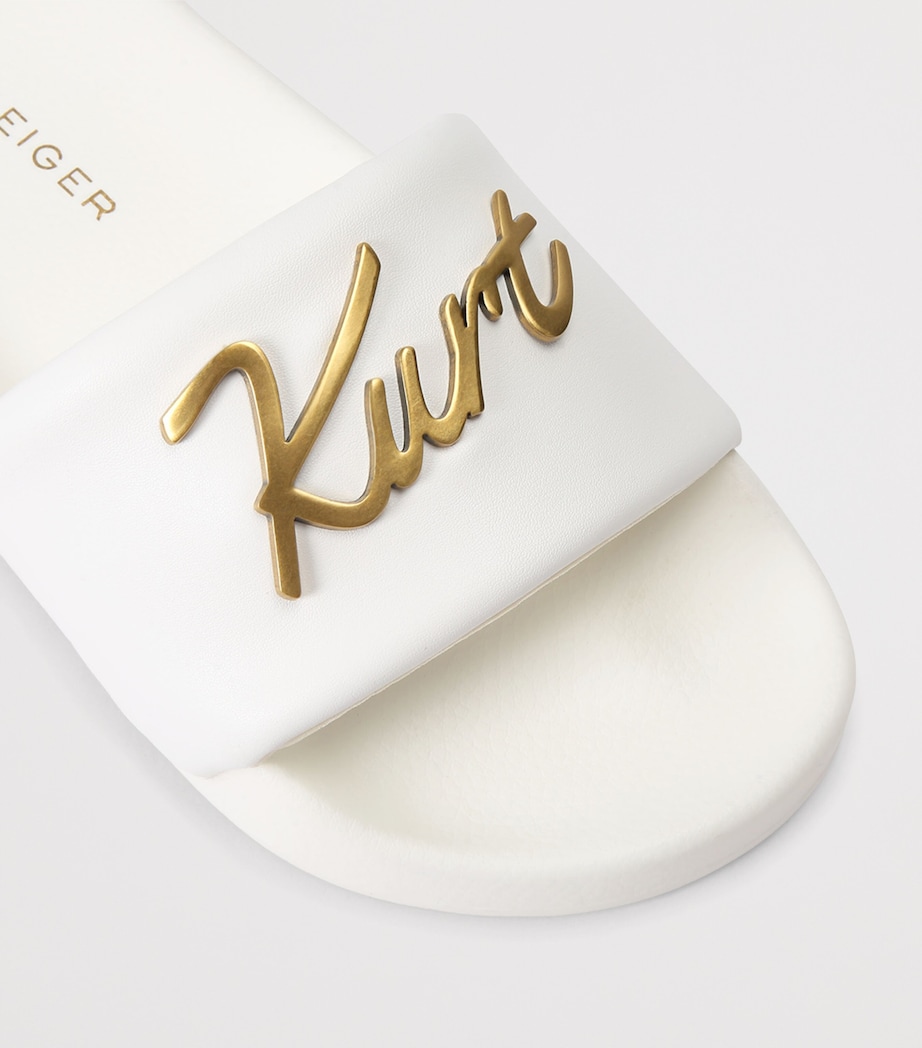 Kurt Geiger London Meena Logo Slides White Image 2