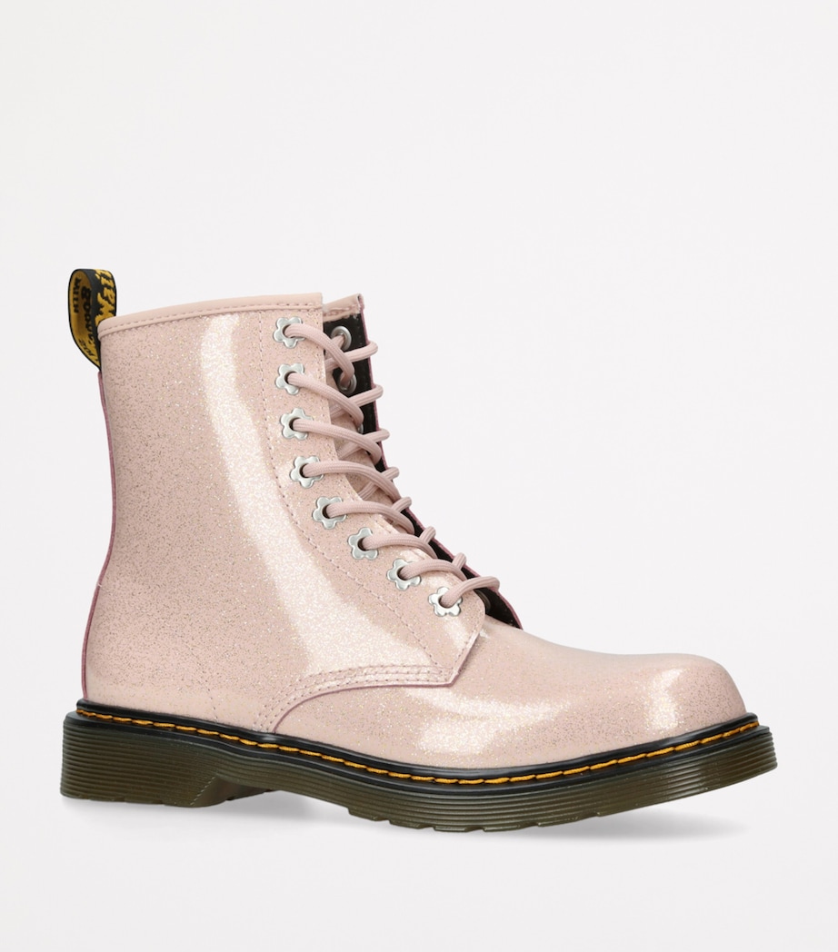 Glitter 1460 Lace-Up Boots PALE PINK Image 3