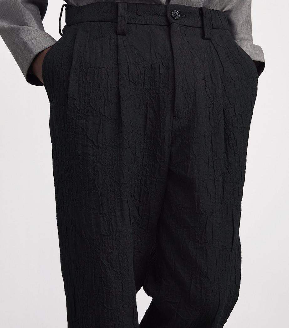Jacquard Shrink Trousers 15-BLACK Image 6
