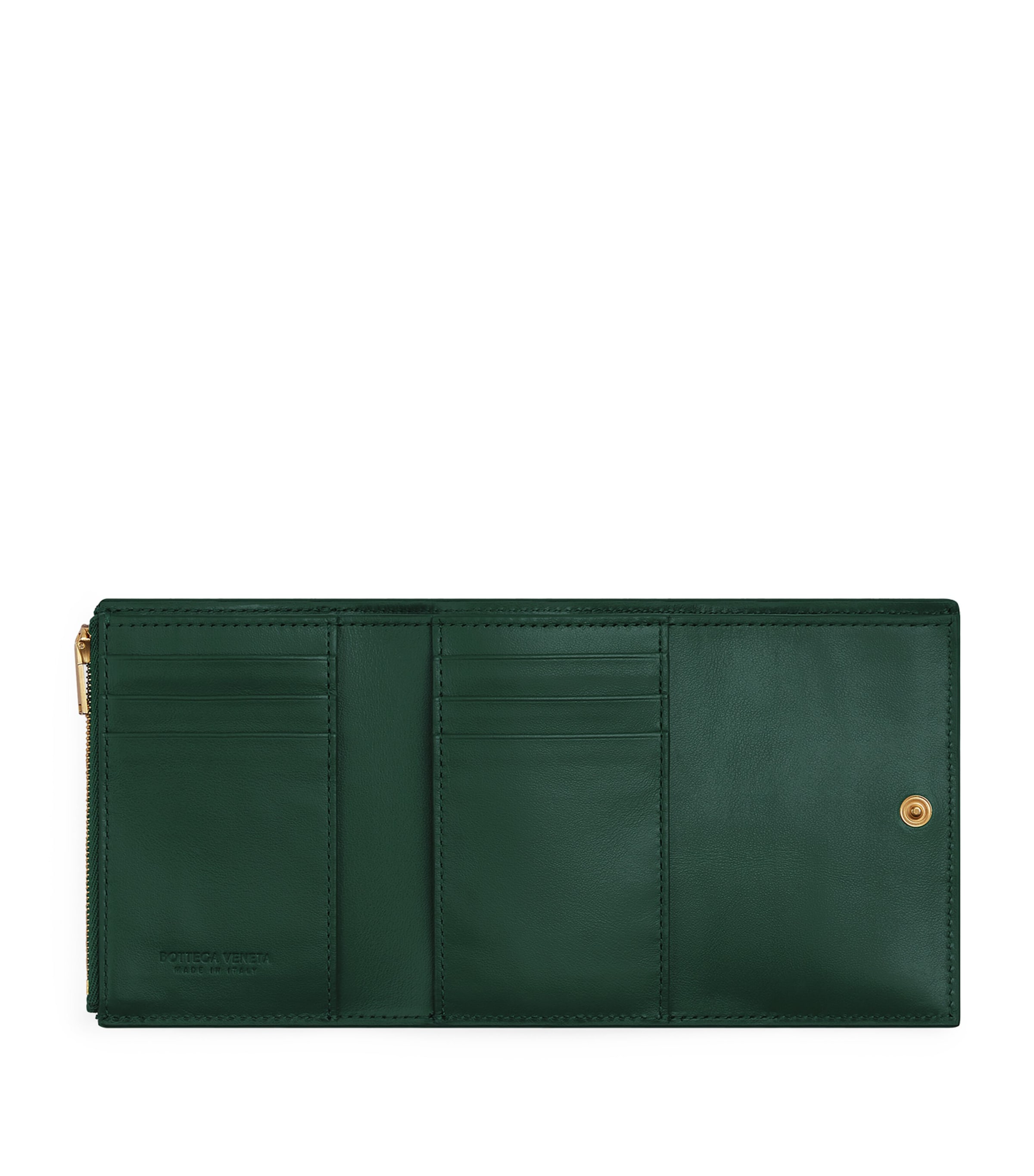 【値下げしました！】BOTTEGA VENETA 折りたたみケース Bottega Veneta Intrecciato Small Cassette Bifold Wallet Green