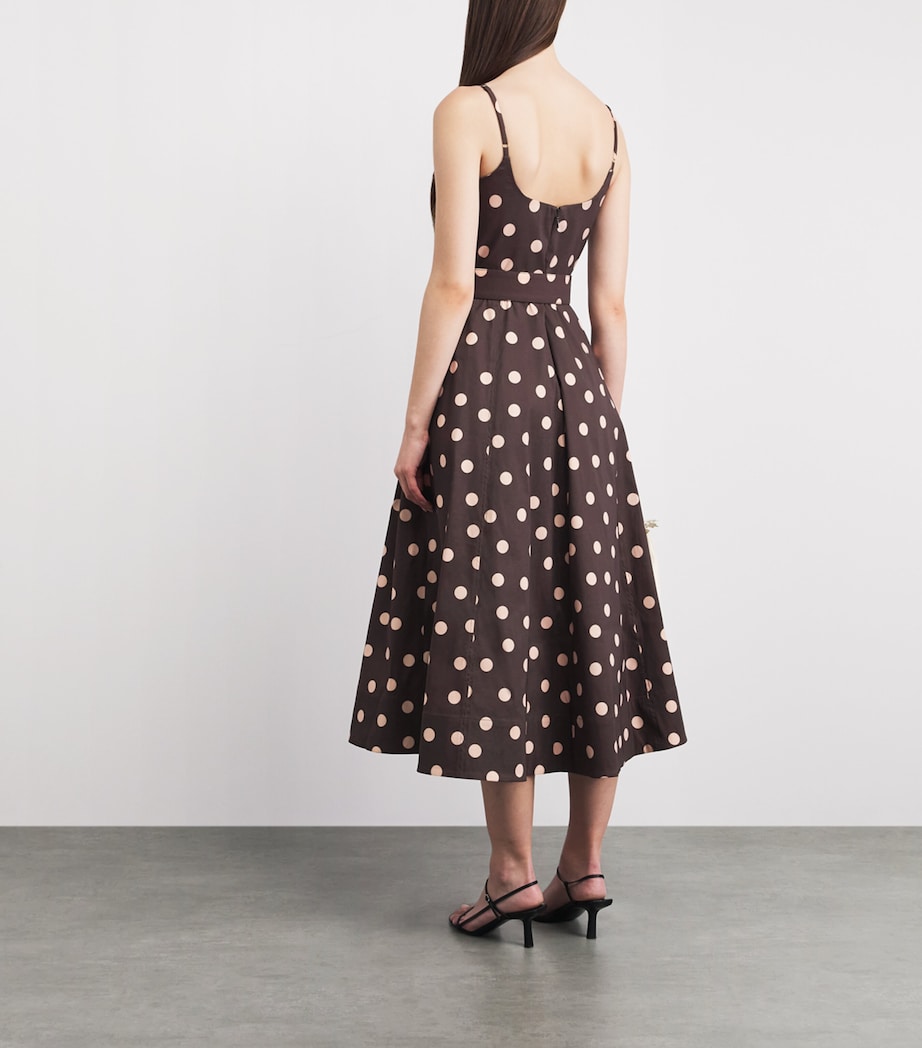 Rebecca Vallance Womens Polka Dot Vivianne Midi Dress Polka Dot Image 4