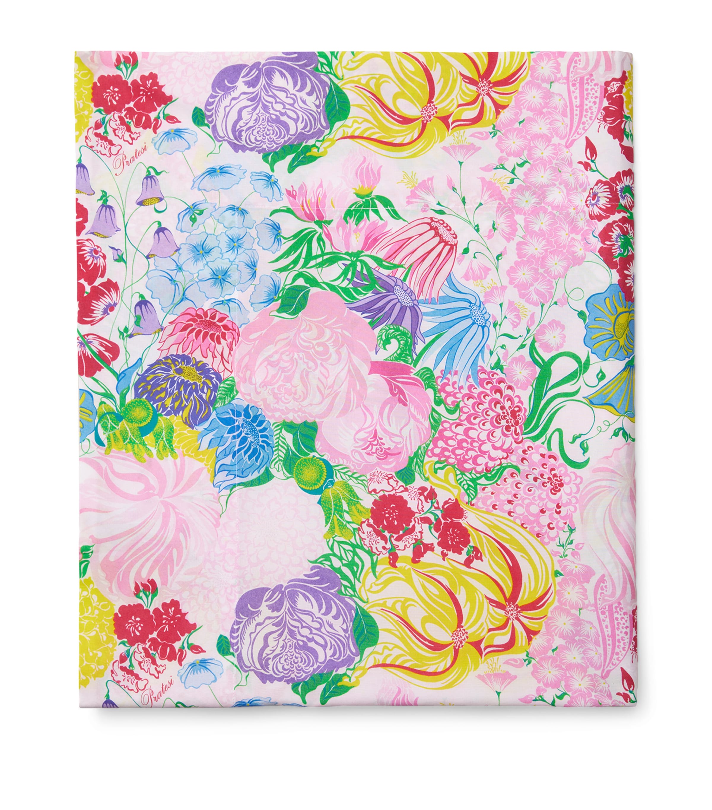 Pratesi Cotton Millefiori Super King Flat Sheet In Pink