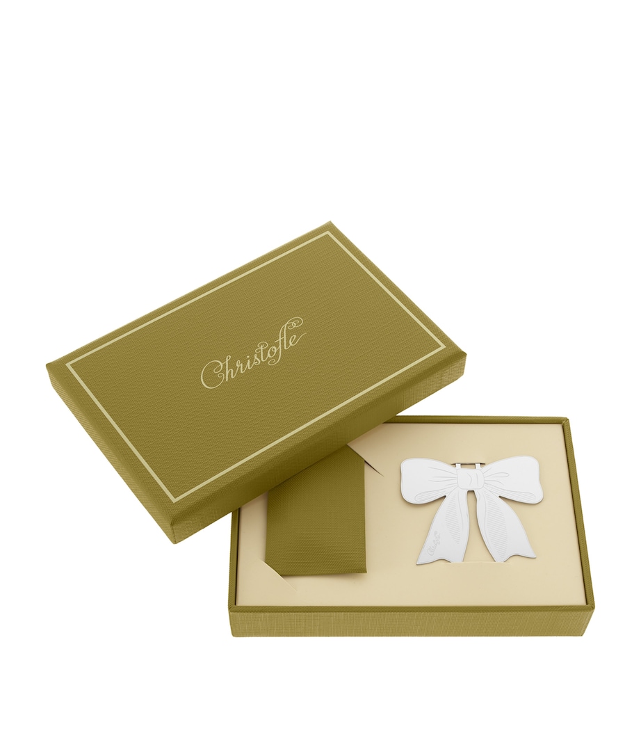 Christofle Silver-Plated Sous le Sapin Bow Tree Decoration Silver Image 3