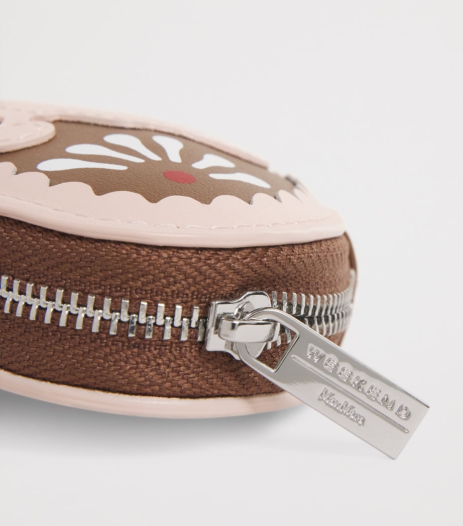 Leather Purse Key Ring COCOA Image 2